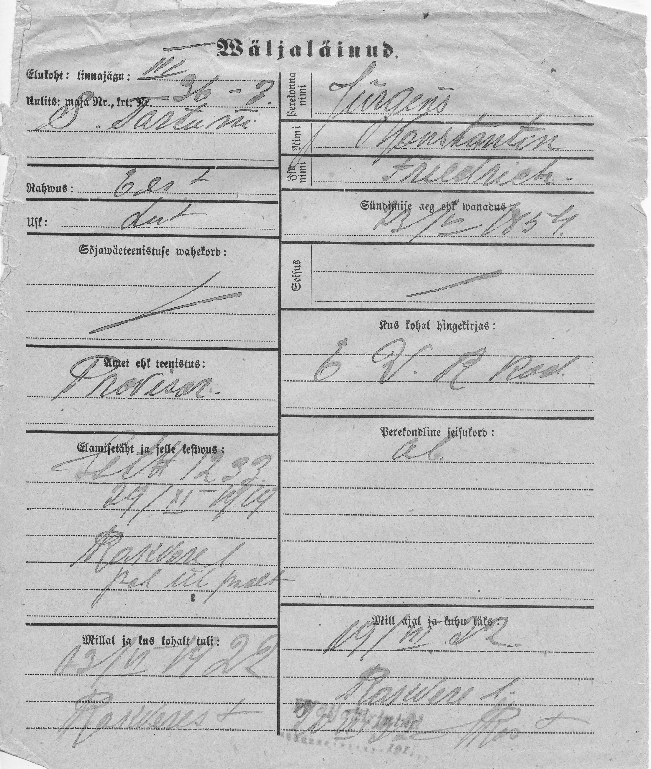 Jürgens, Konstantin, Friedrich