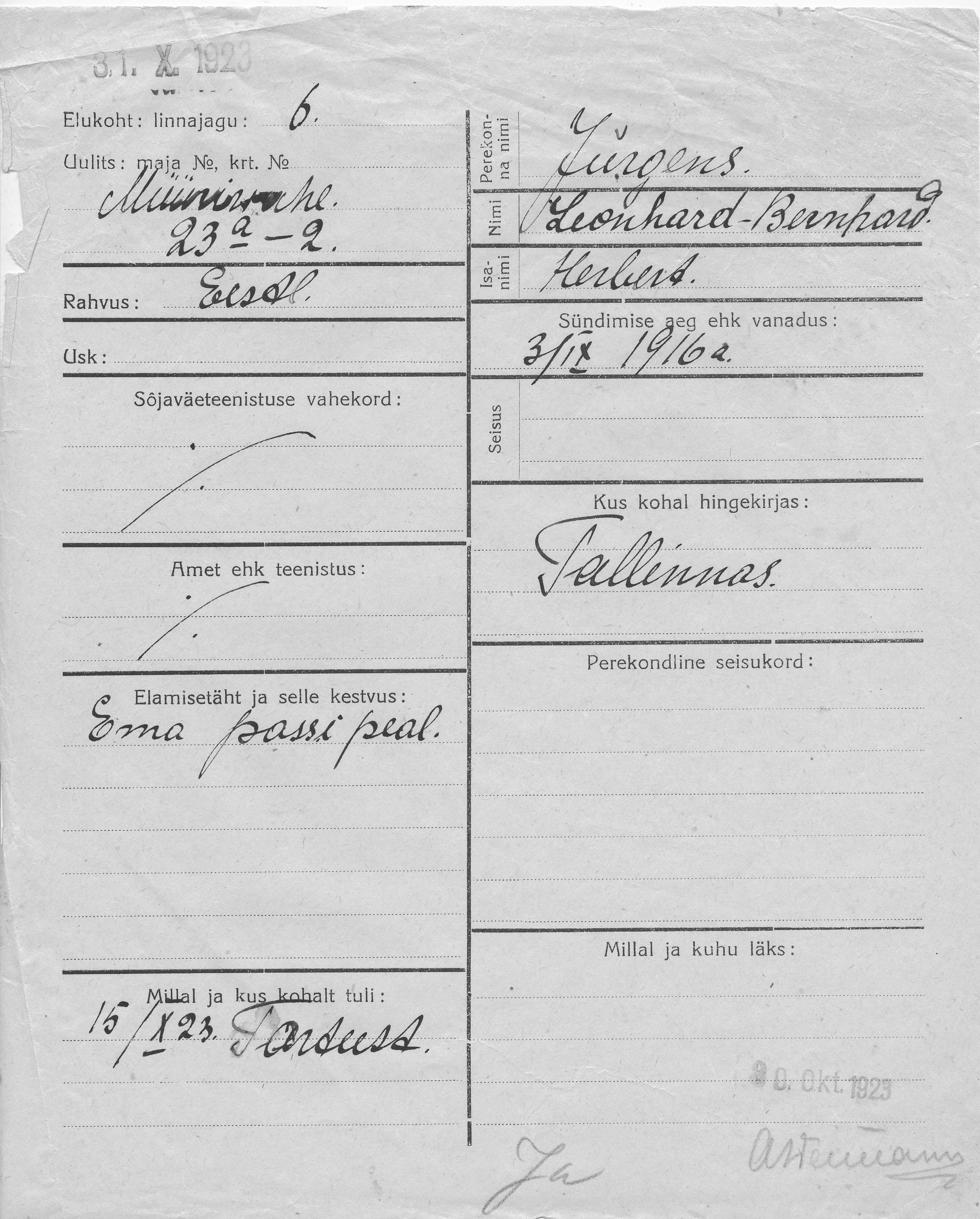 Jürgens, Leonhard-Bernhard, Herbert