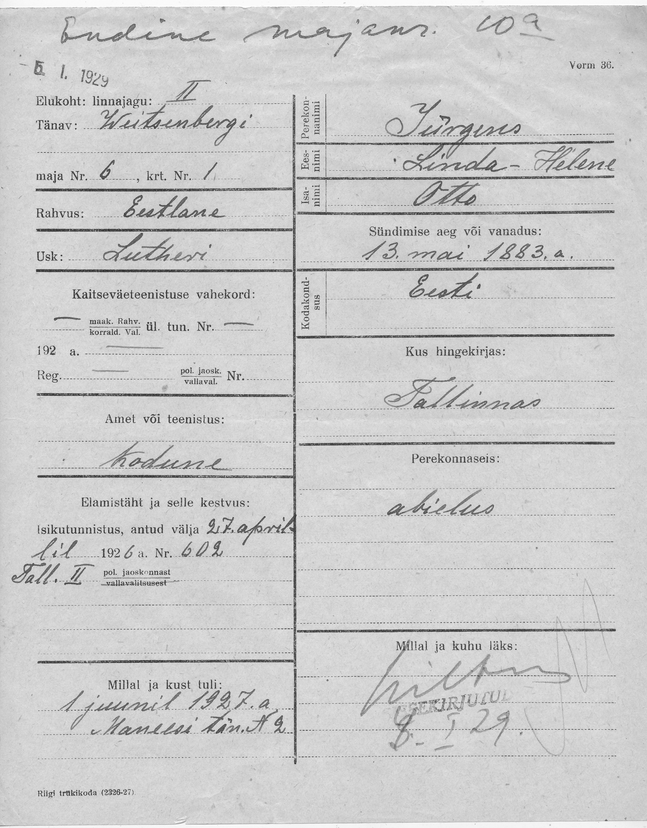 Jürgens, Linda-Helene, Otto