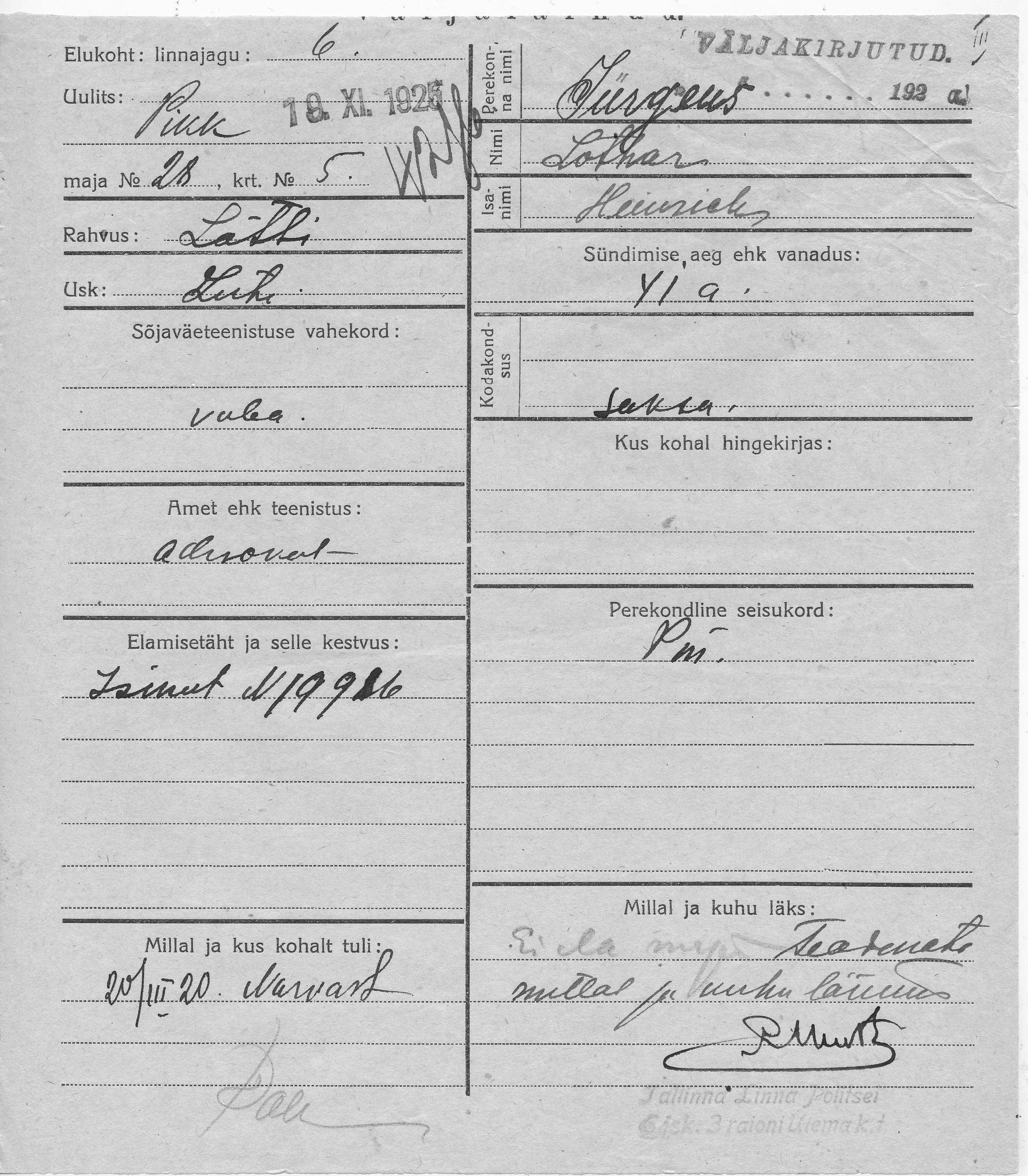 Jürgens, Lothar, Heinrich