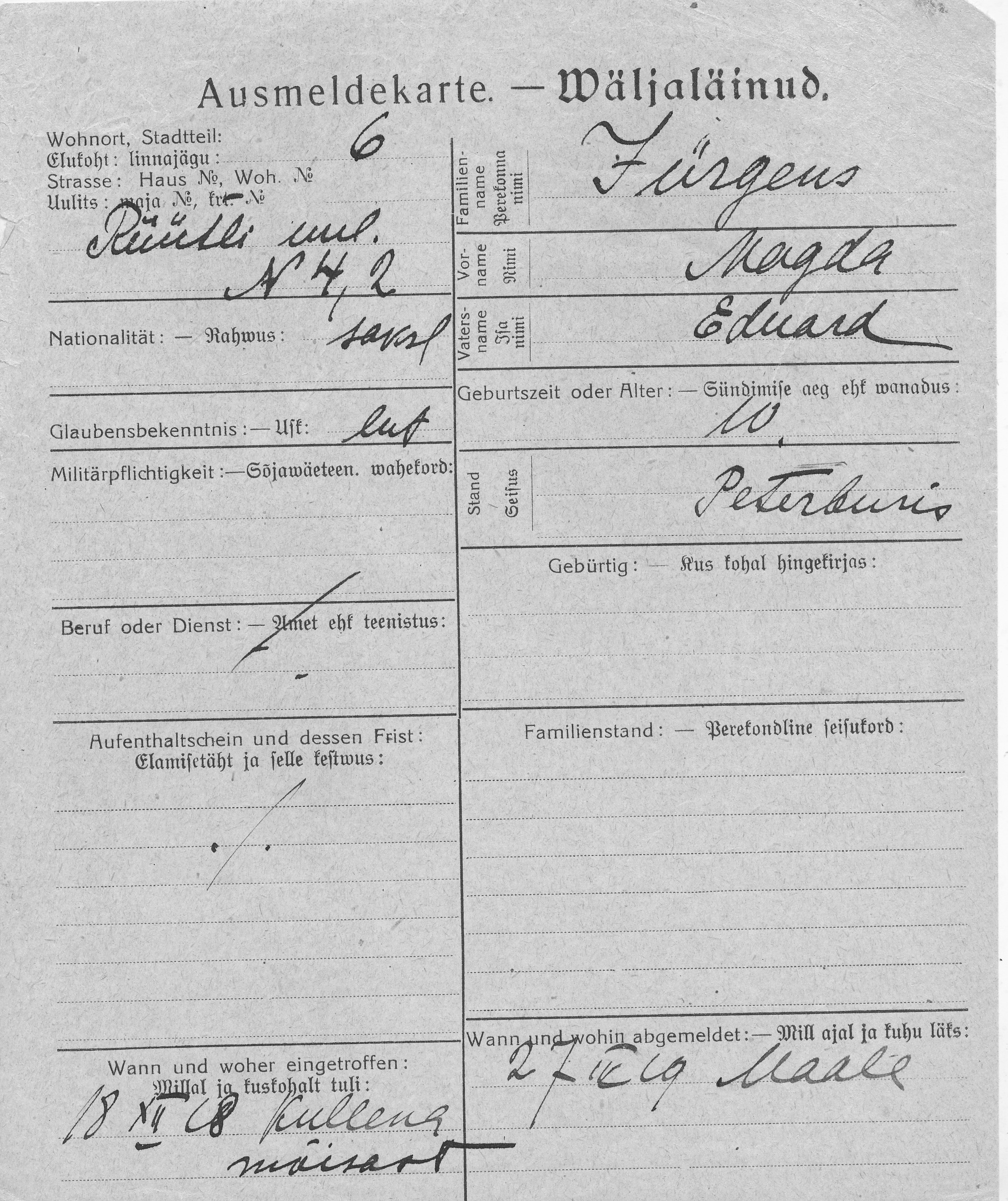 Jürgens, Magda, Eduard