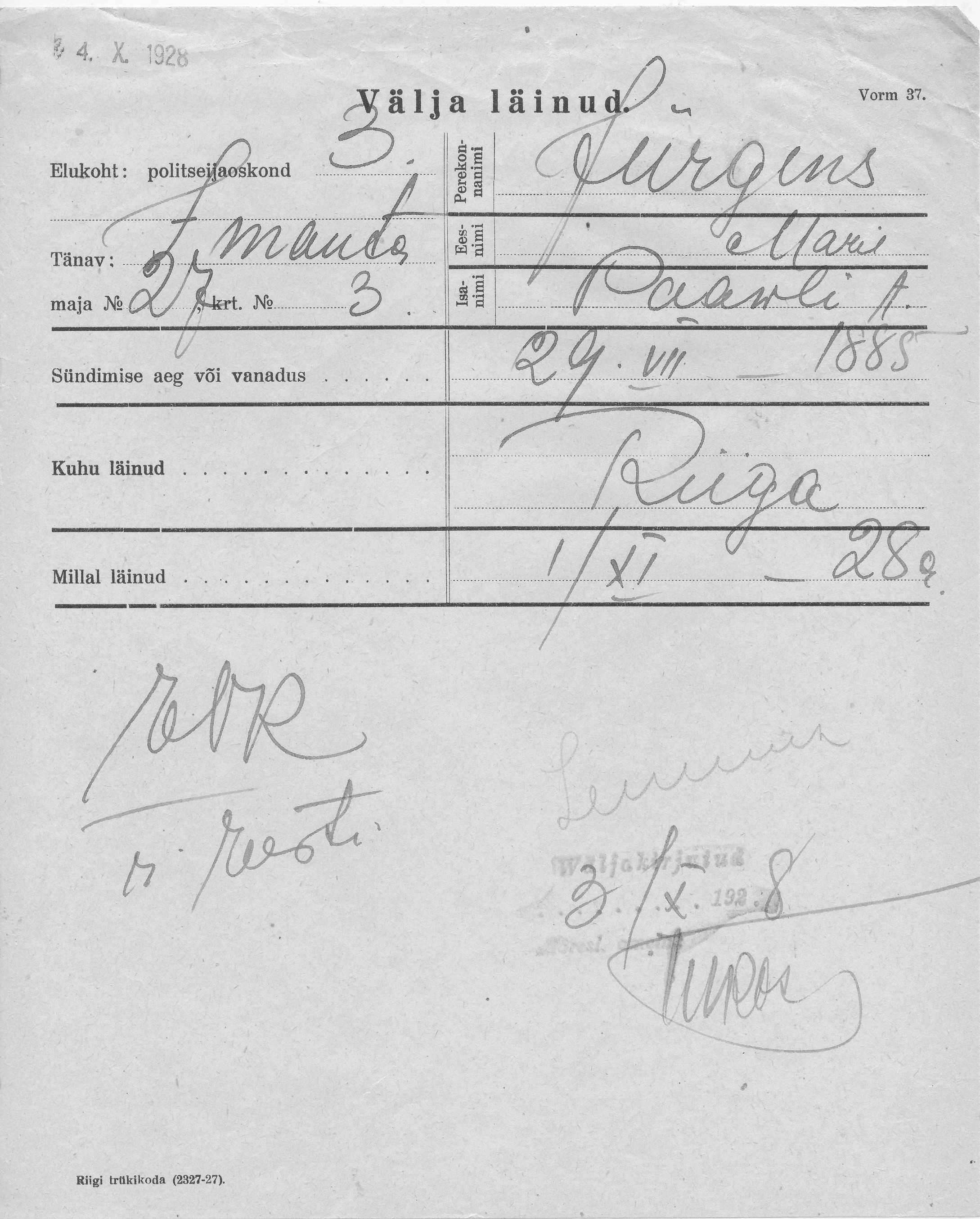 Jürgens, Marie, Paawel