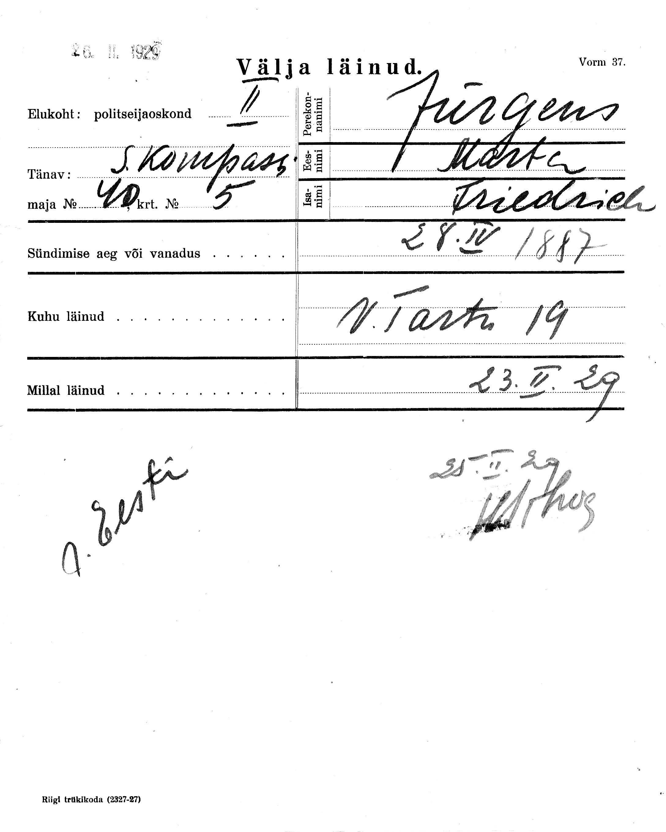 Jürgens, Marta, Friedrich