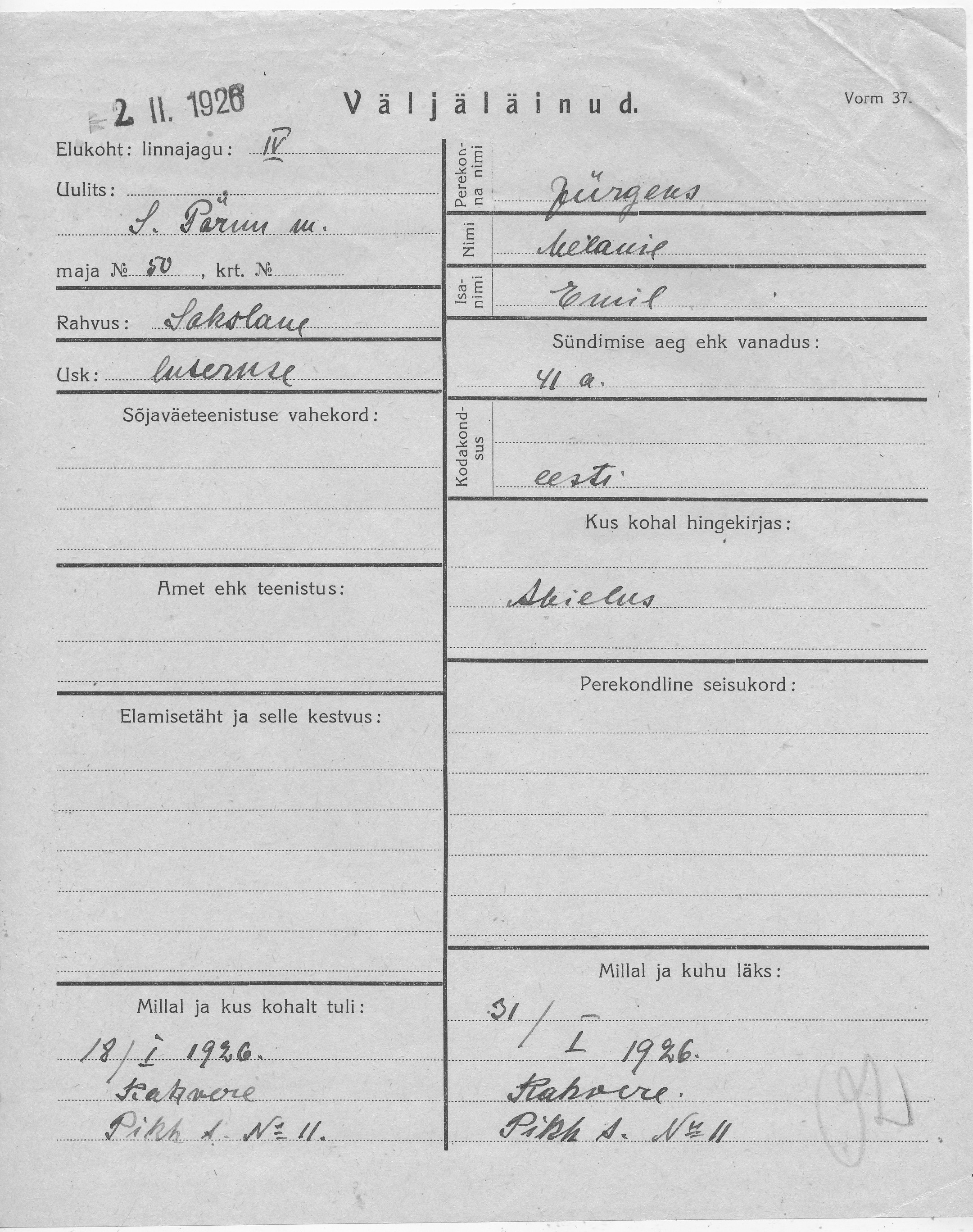 Jürgens, Melanie, Emil