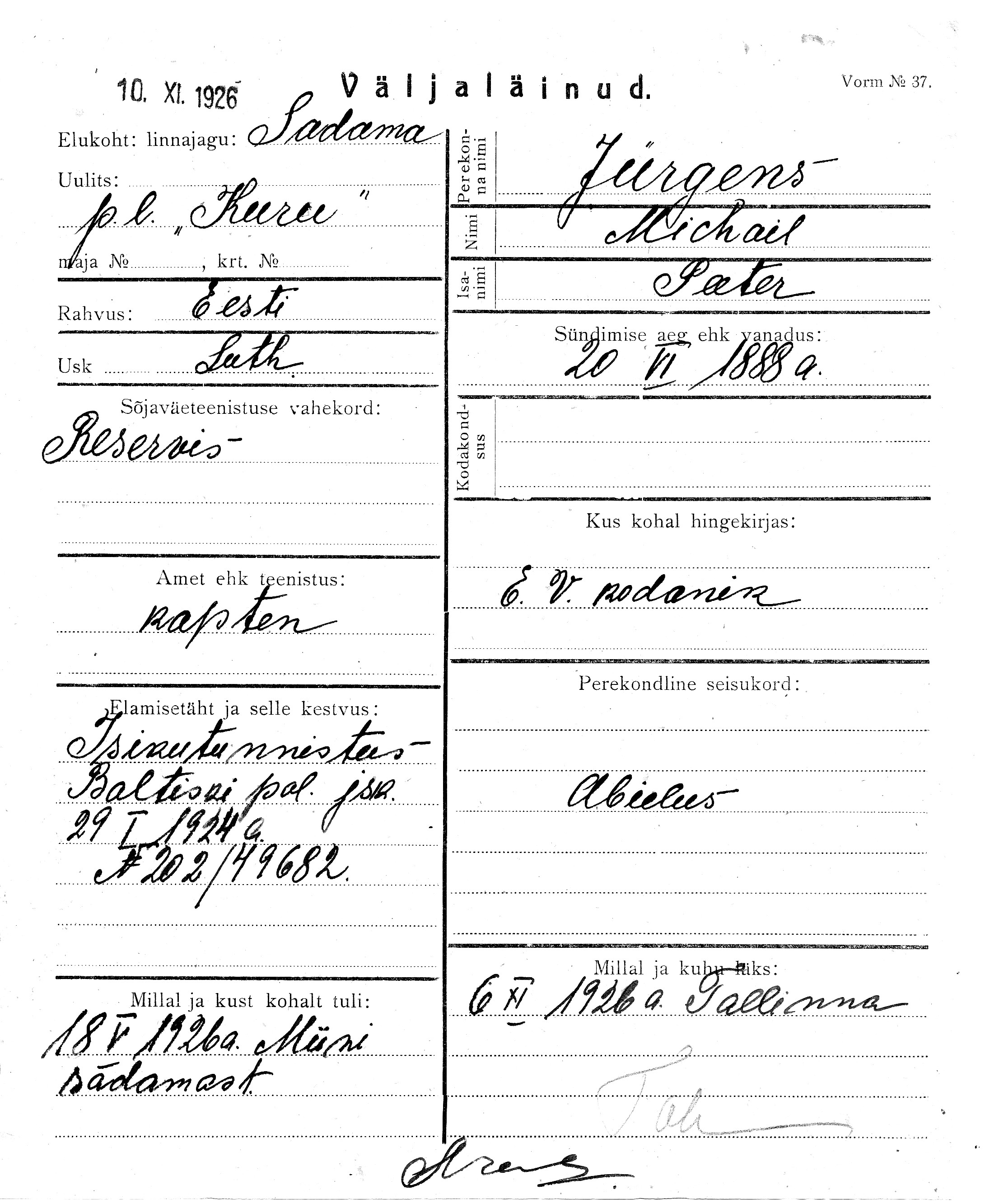 Jürgens, Michail, Peeter