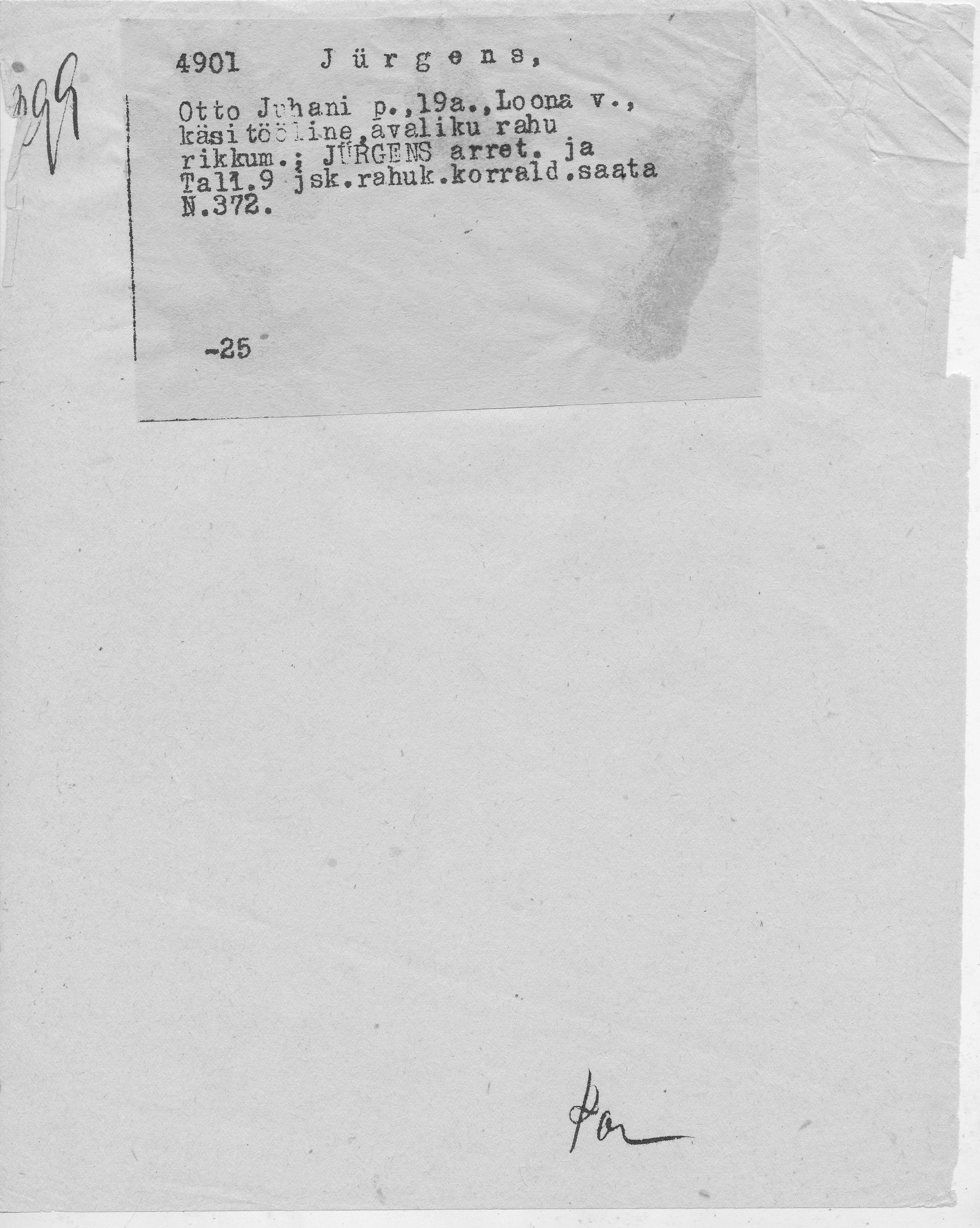 Jürgens, Otto, Juhan