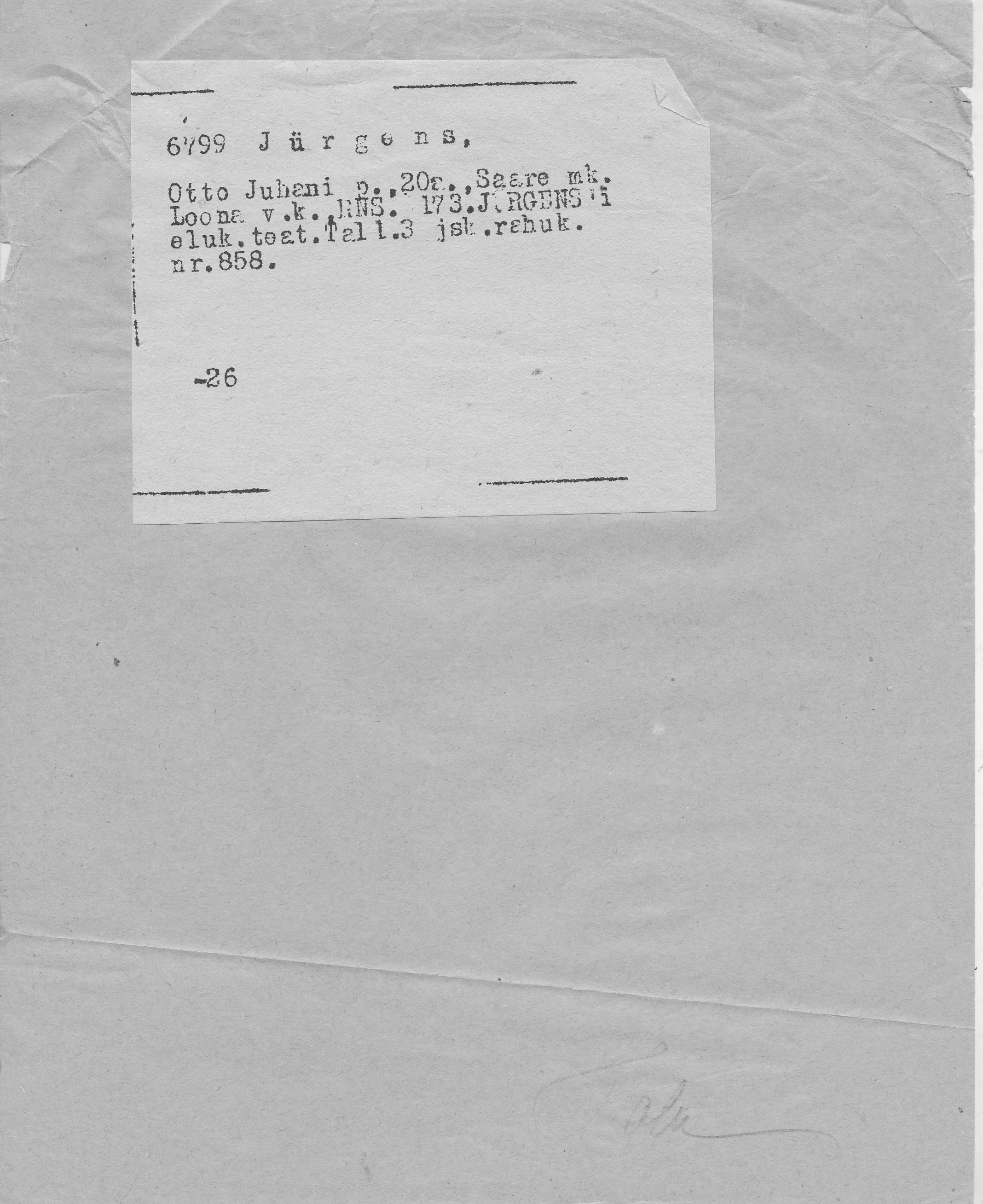 Jürgens, Otto, Juhan