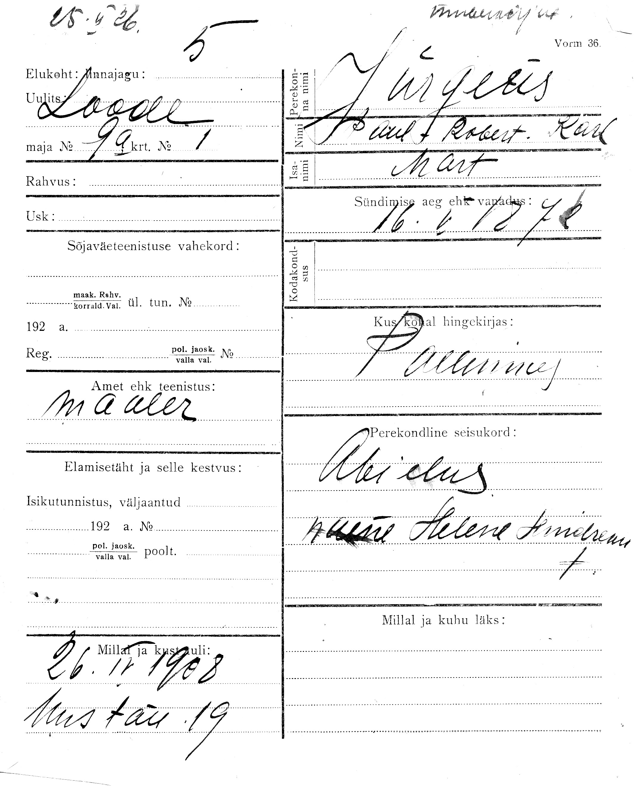 Jürgens, Paul-Robert-Karl, Mart