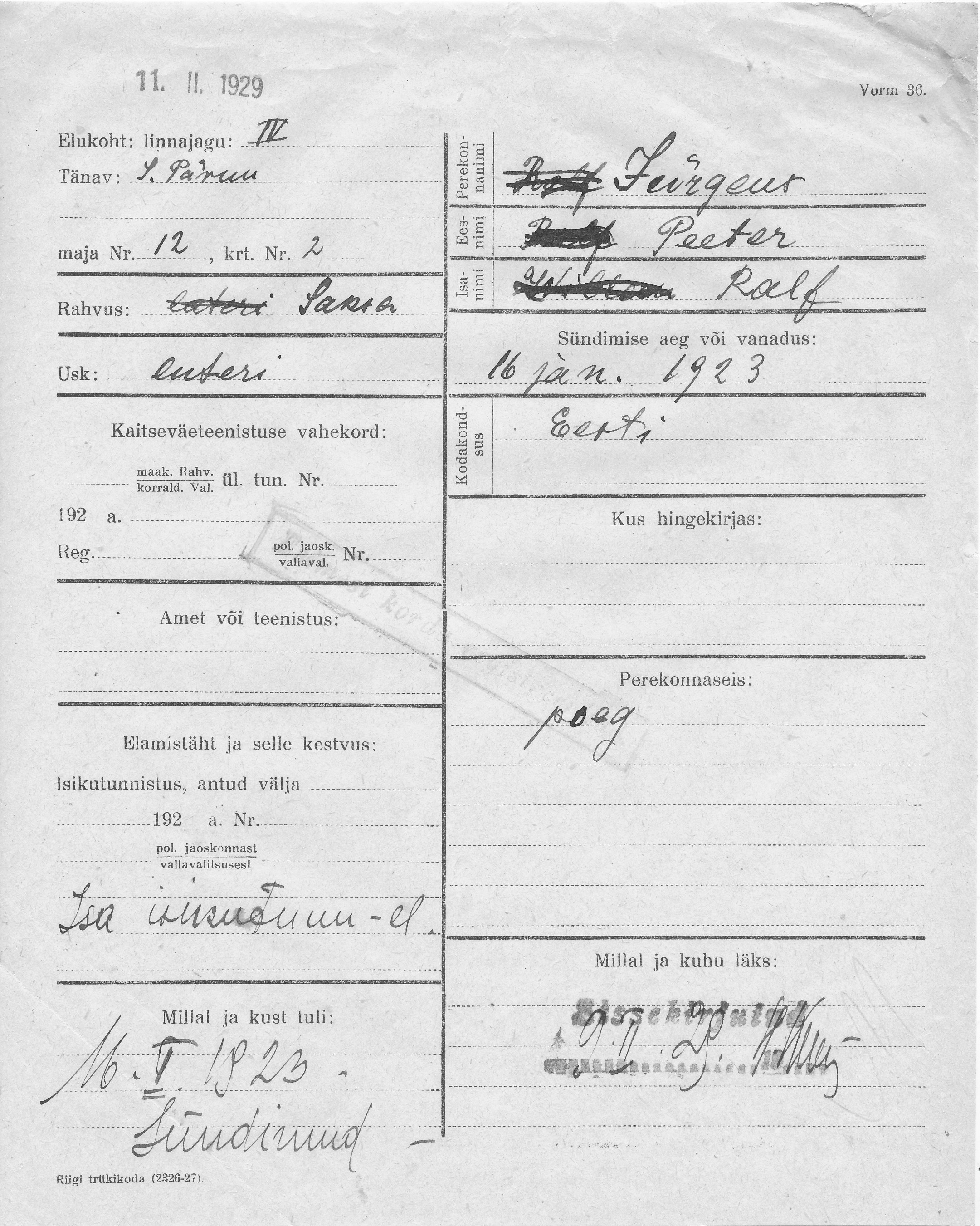 Jürgens, Peeter, Ralf