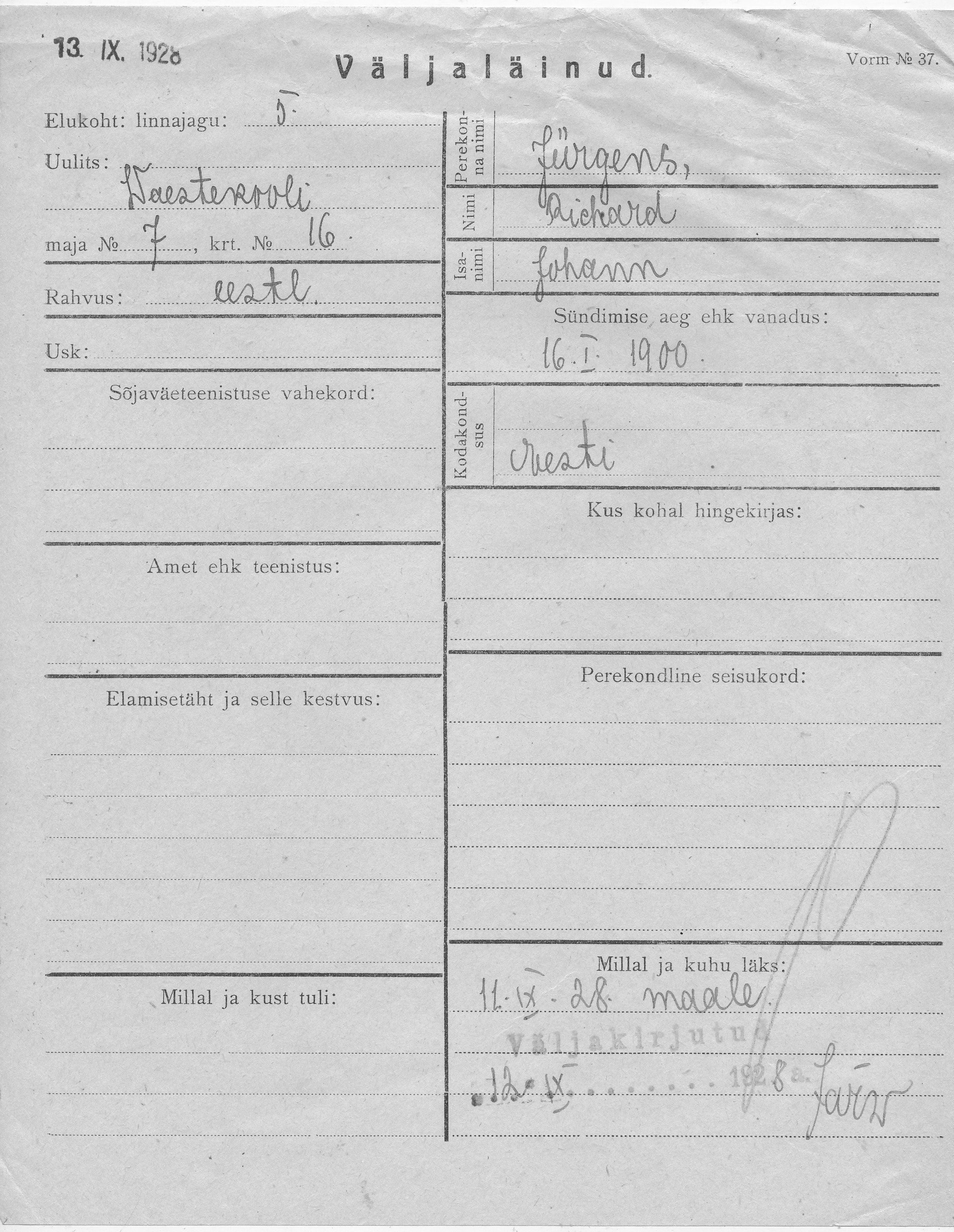 Jürgens, Richard, Johann