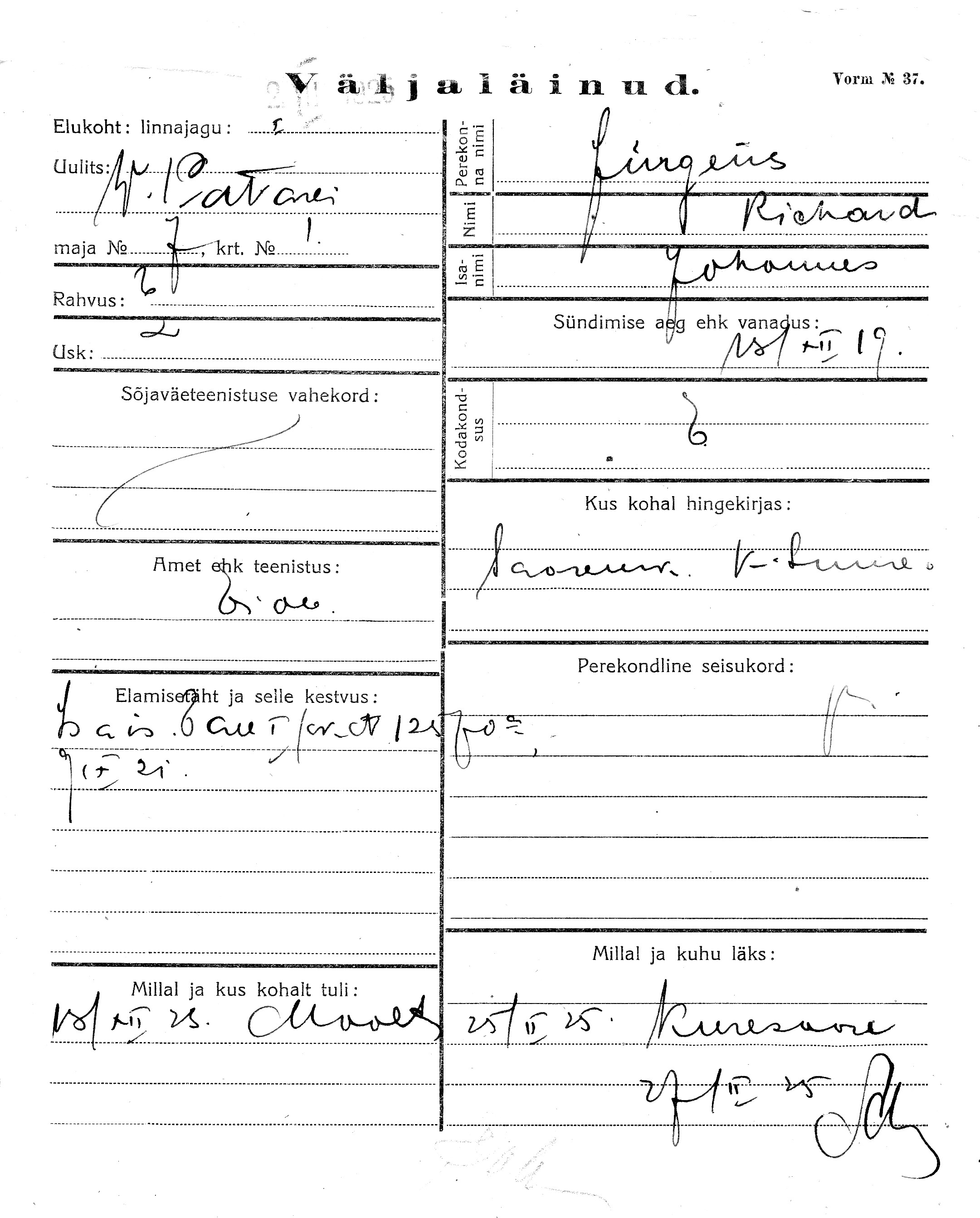 Jürgens, Richard, Johannes