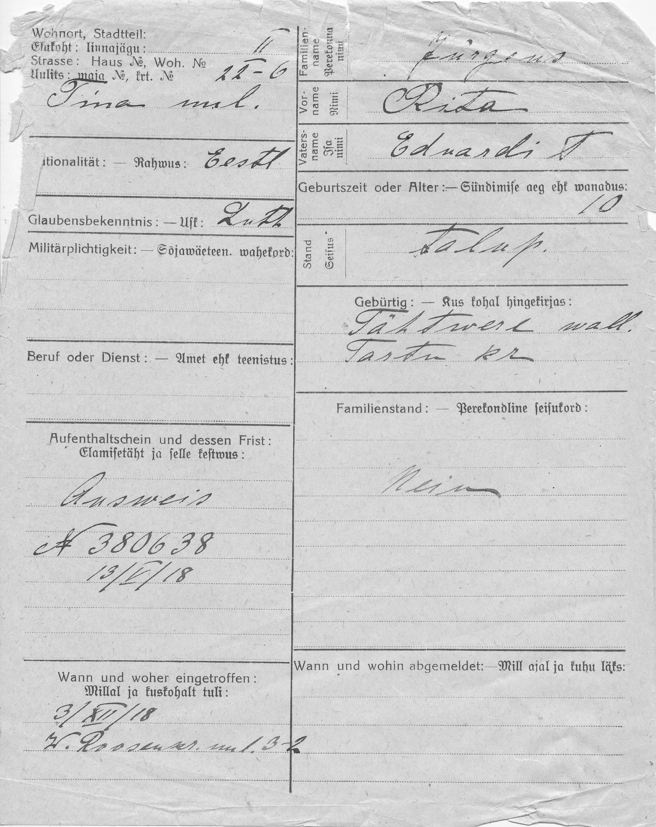 Jürgens, Rita, Eduard