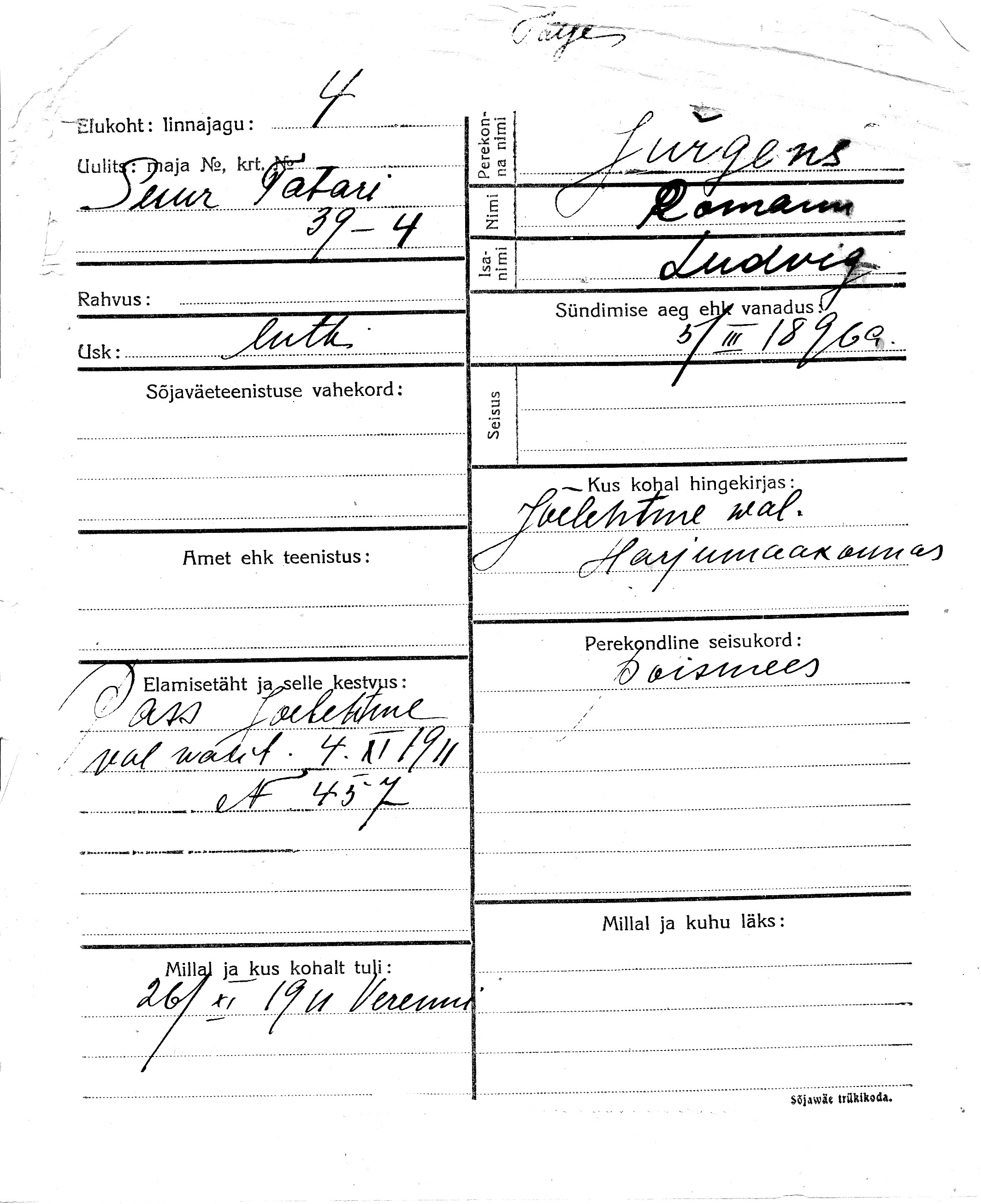 Jürgens, Romann, Ludvig