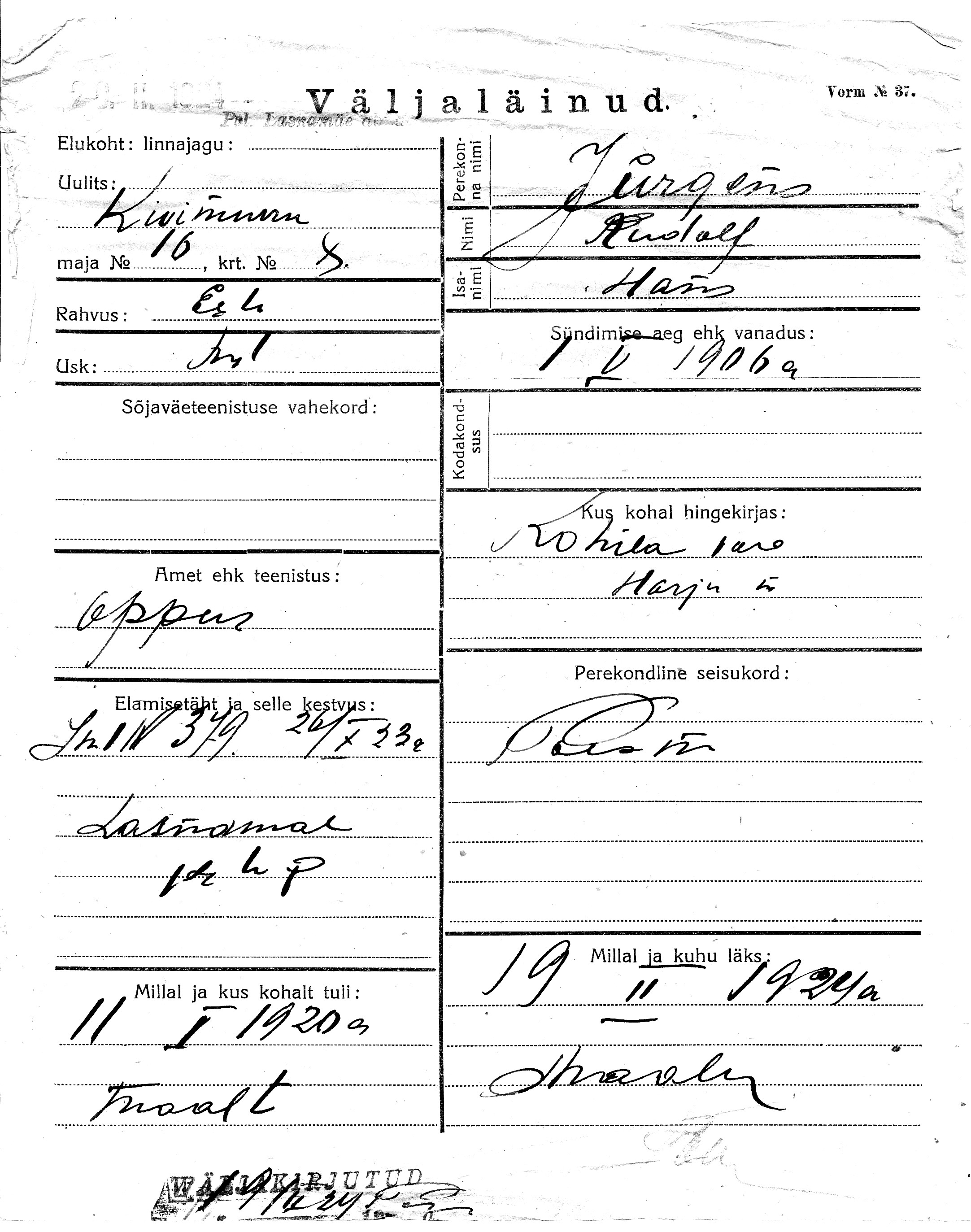 Jürgens, Rudolf, Hans