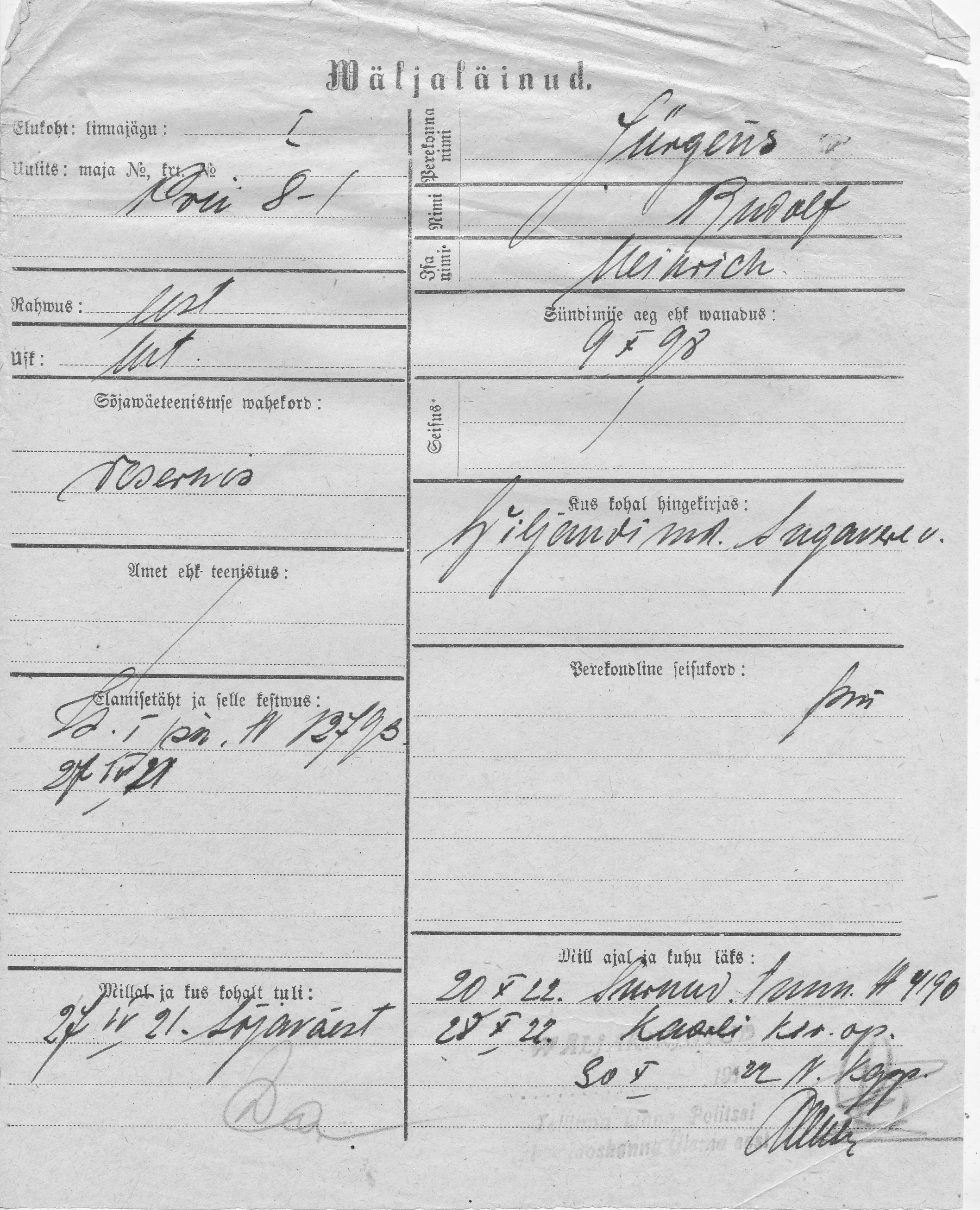 Jürgens, Rudolf, Heinrich