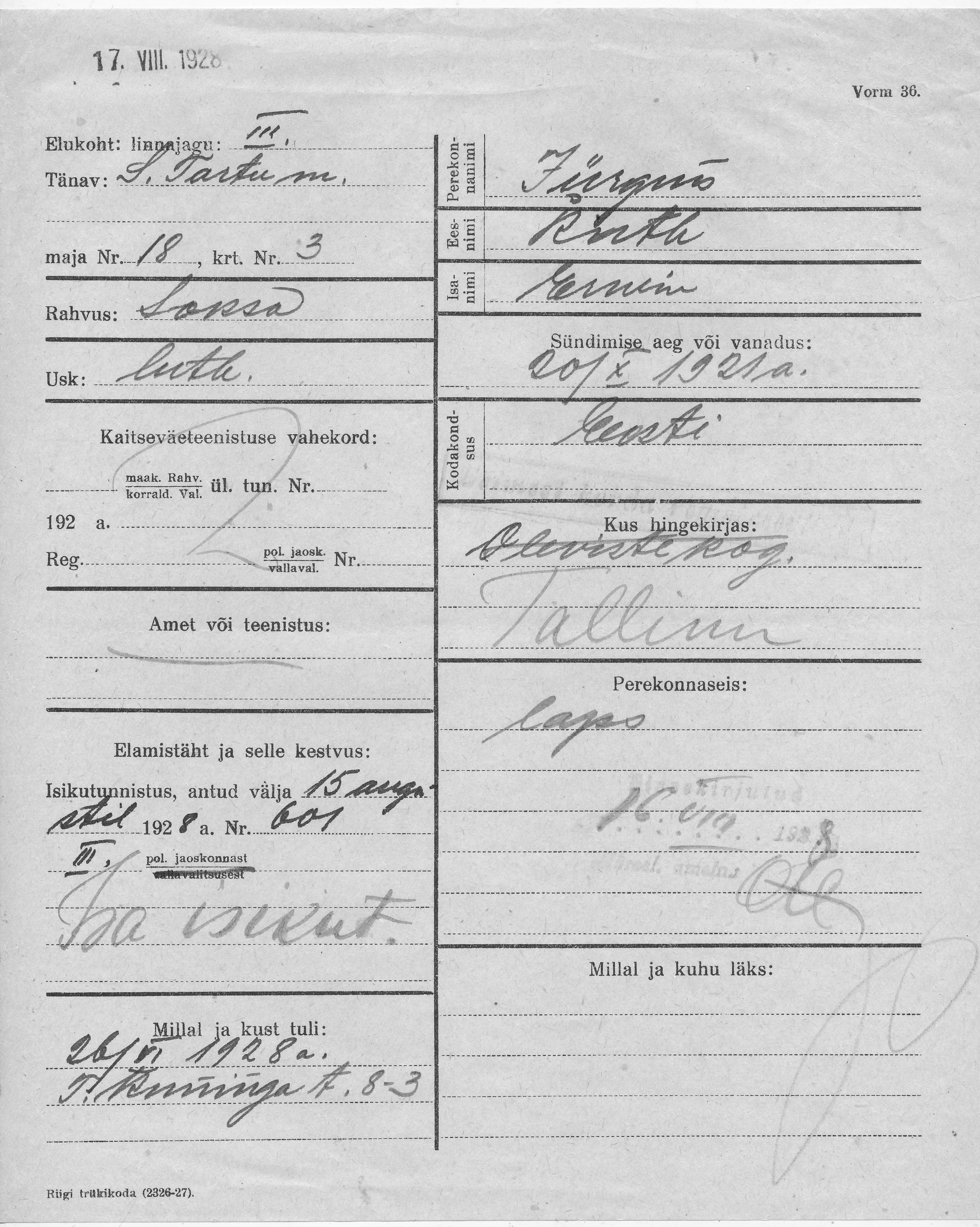 Jürgens, Ruth, Erwin