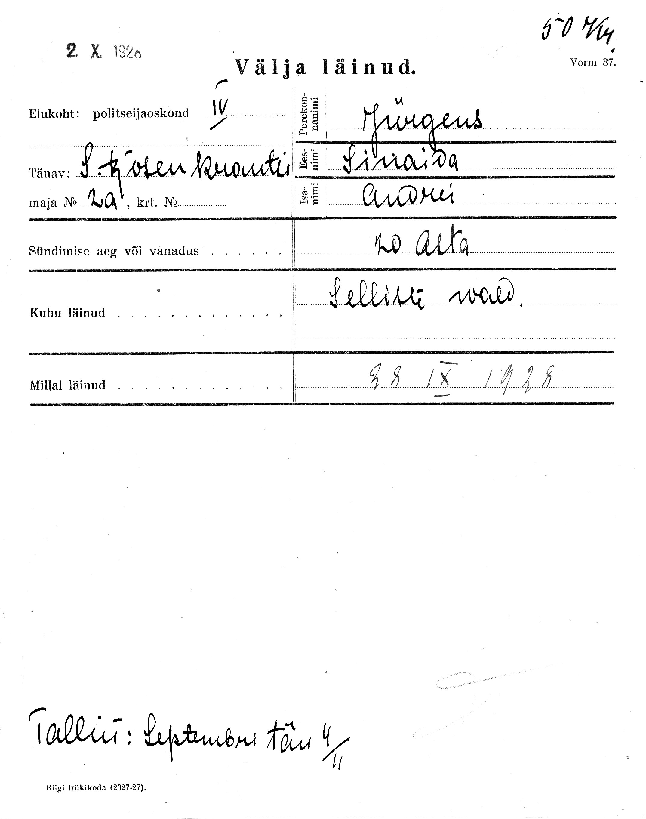 Jürgens, Sinaida, Andrei