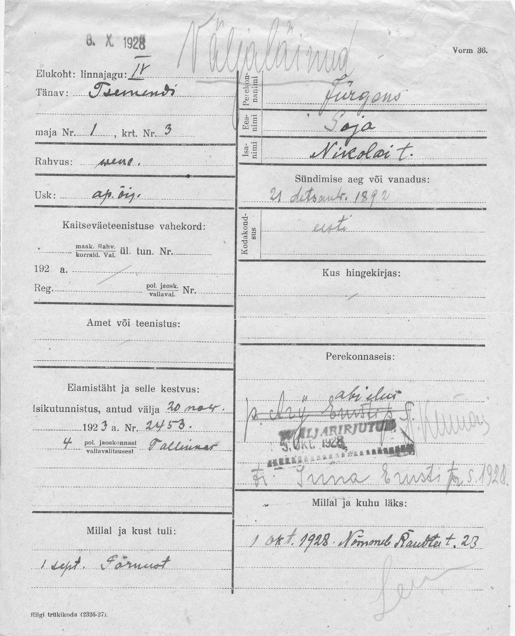 Jürgens, Soja, Nikolai