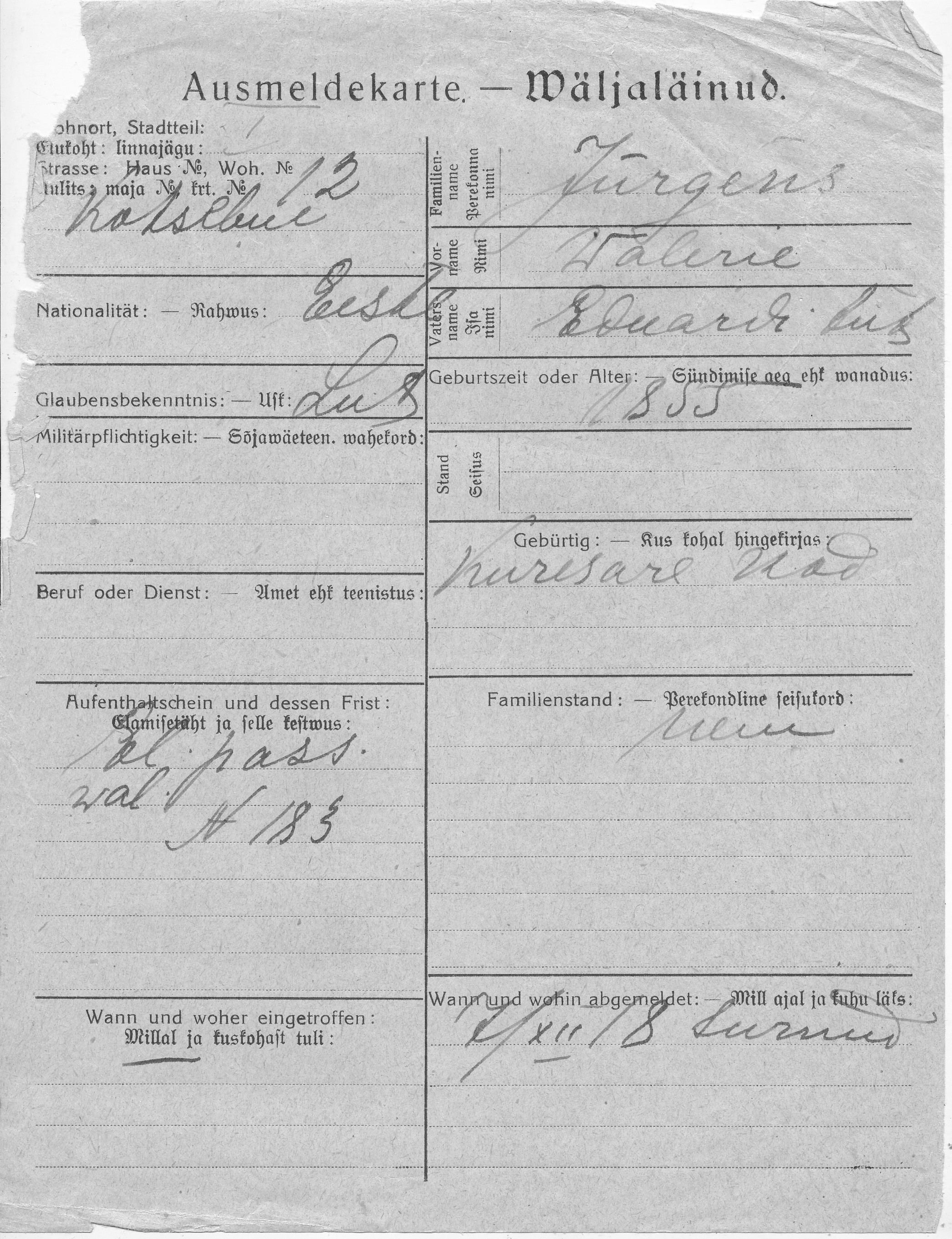 Jürgens, Walerie, Eduard