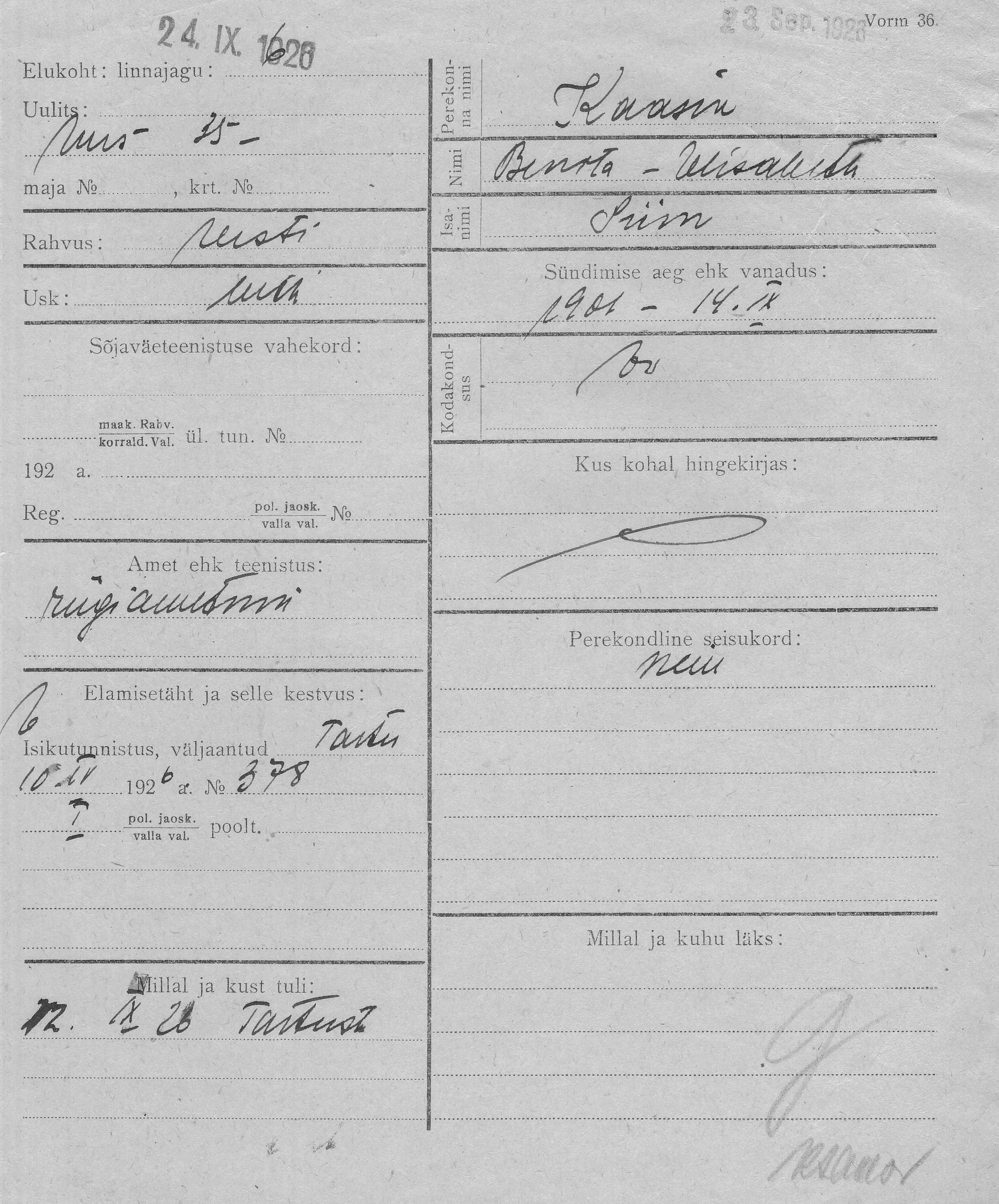 Kaasik, Benita-Elisabeth, Siim