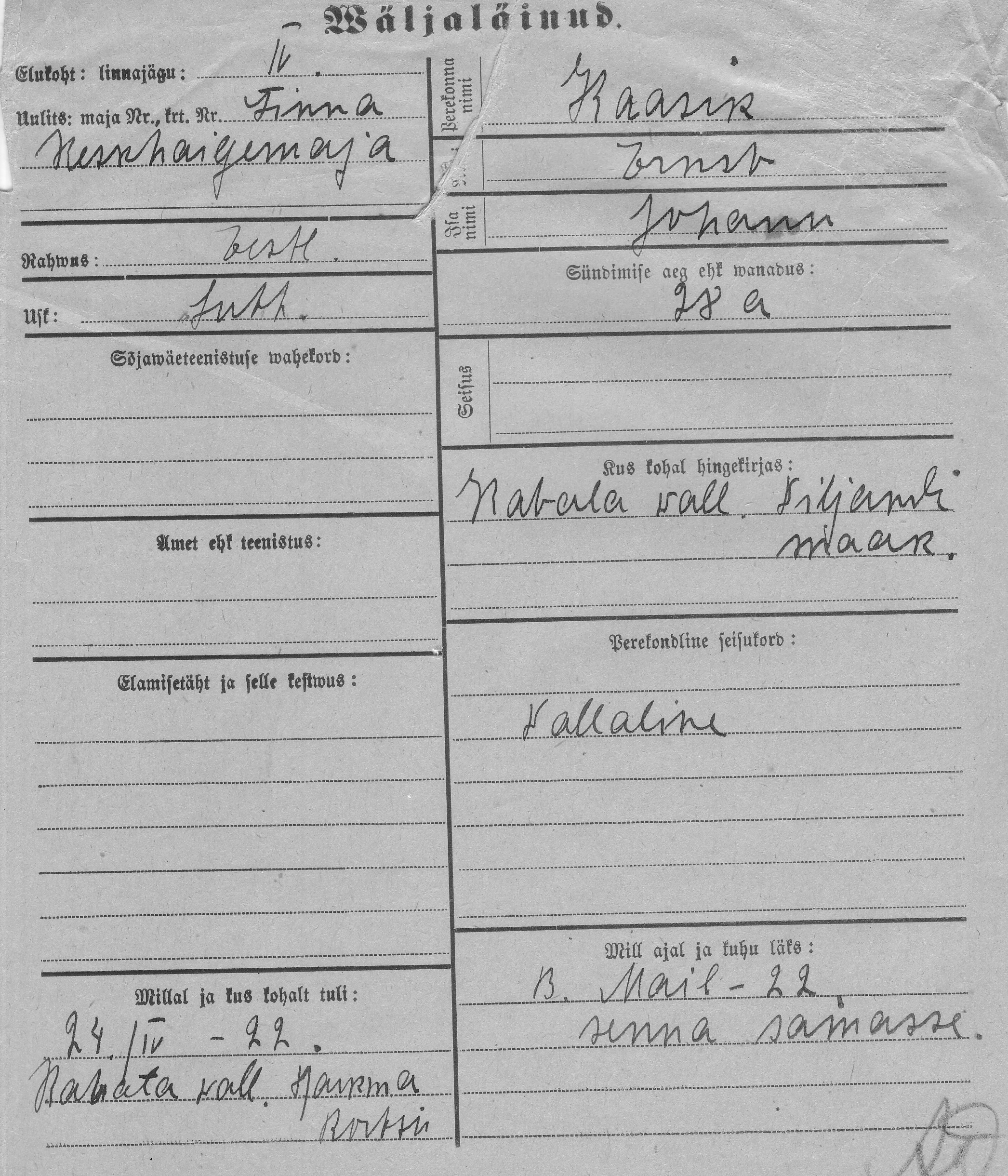 Kaasik, Ernst, Johann