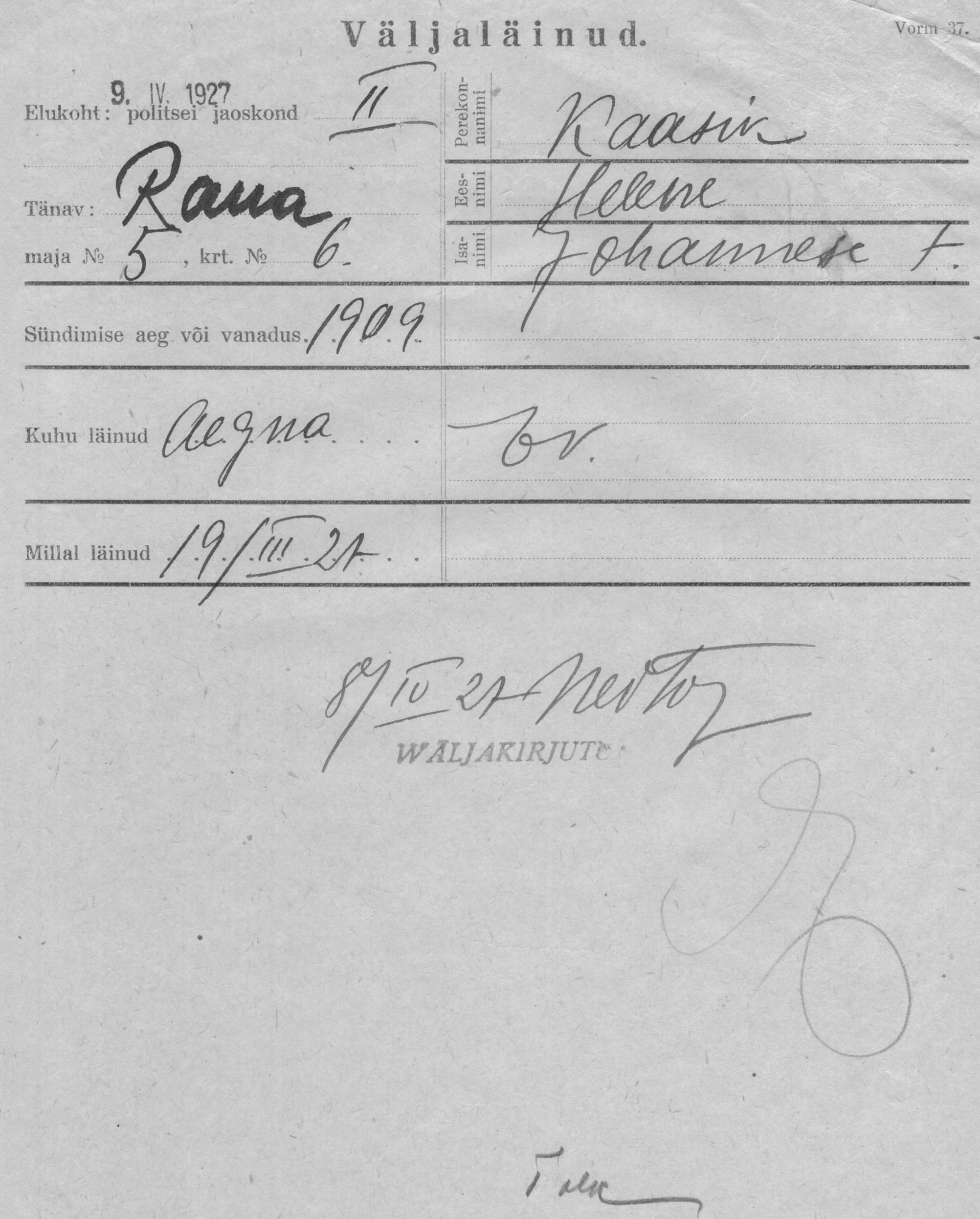 Kaasik, Helene, Johannes