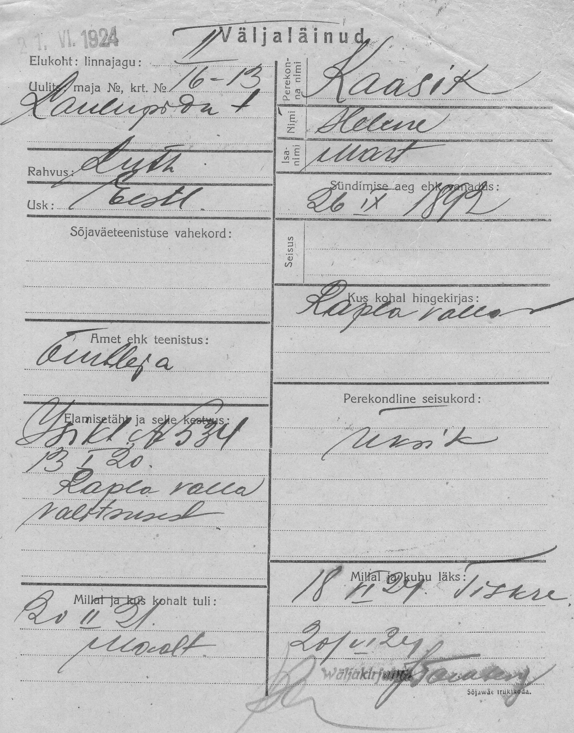 Kaasik, Helene, Mart