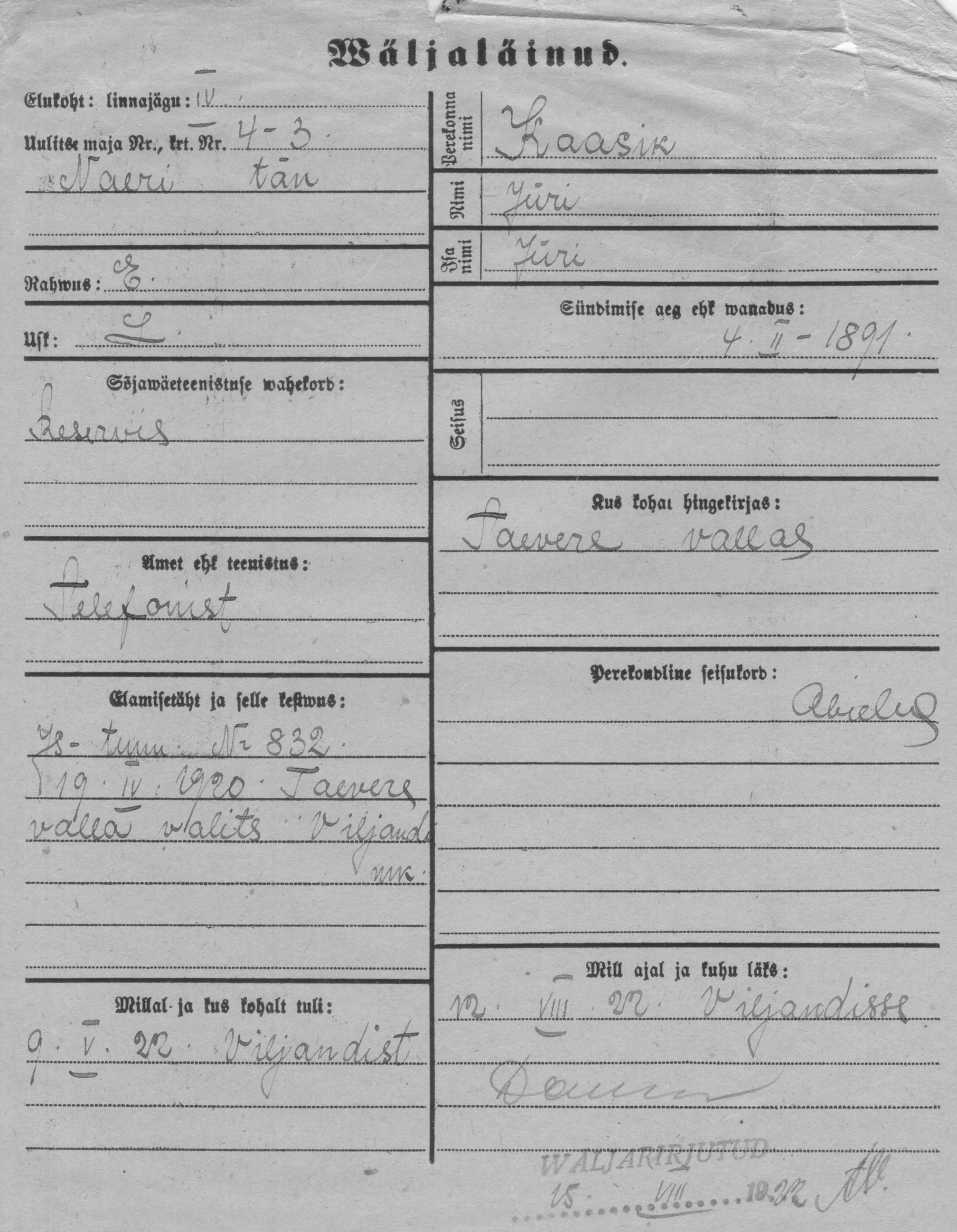 Kaasik, Jüri, Jüri