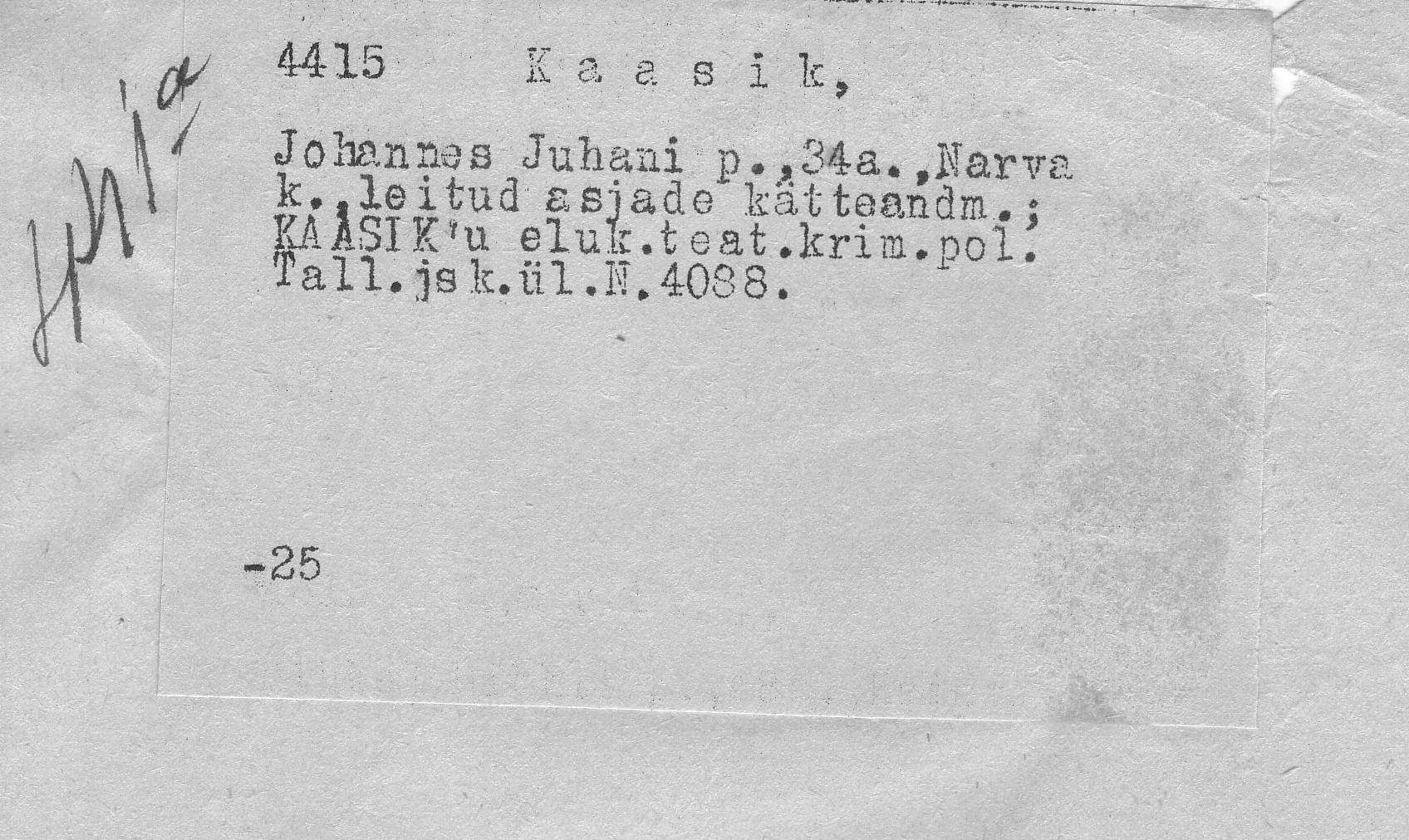 Kaasik, Johannes, Juhan