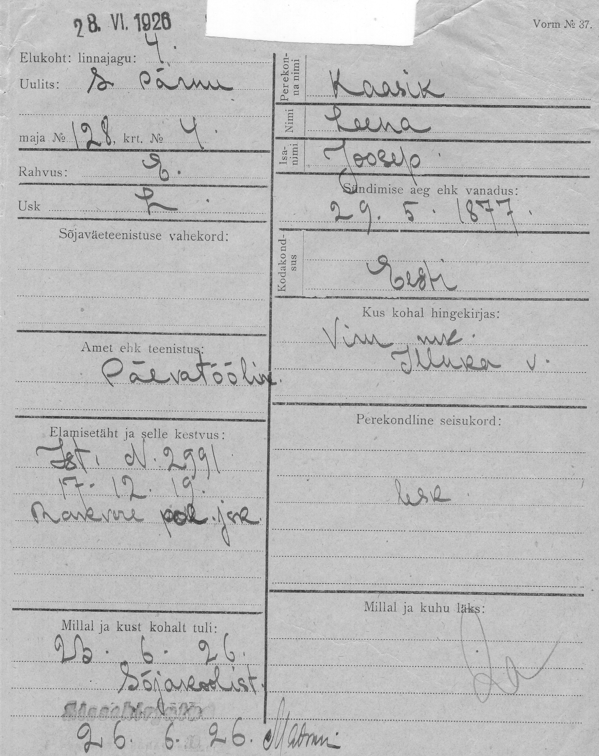 Kaasik, Leena, Joosep