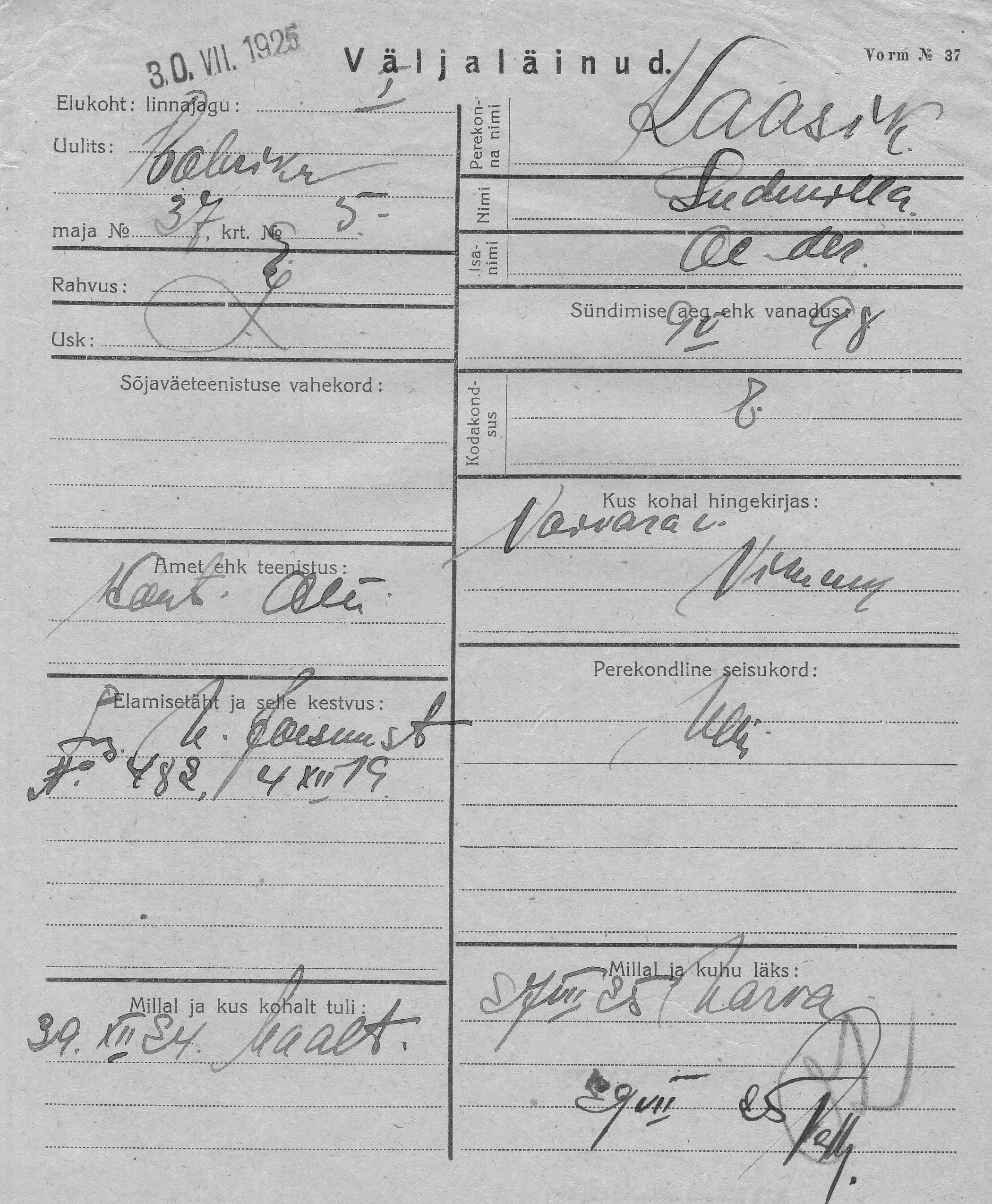 Kaasik, Ludmilla, Aleksander