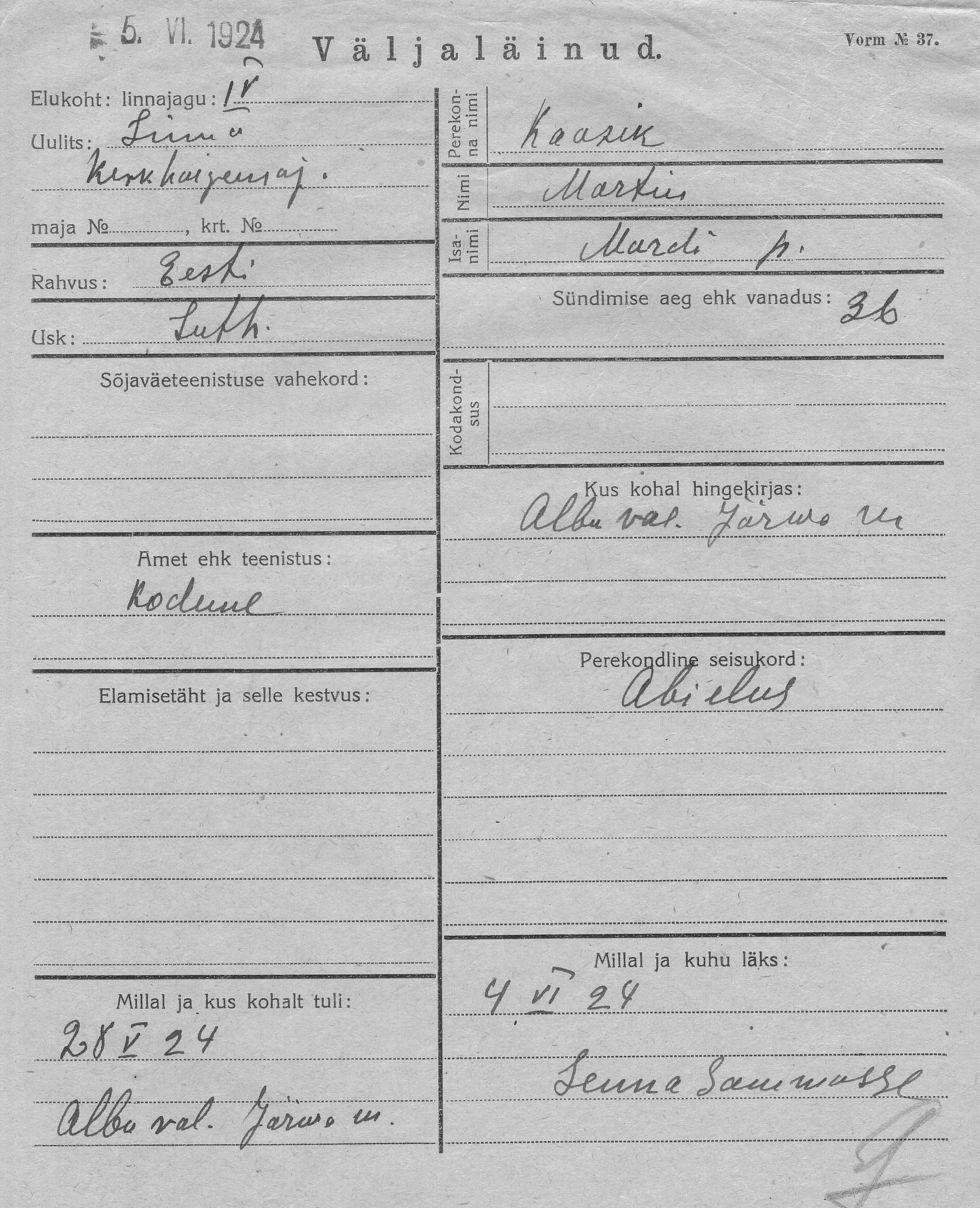 Kaasik, Martin, Mart