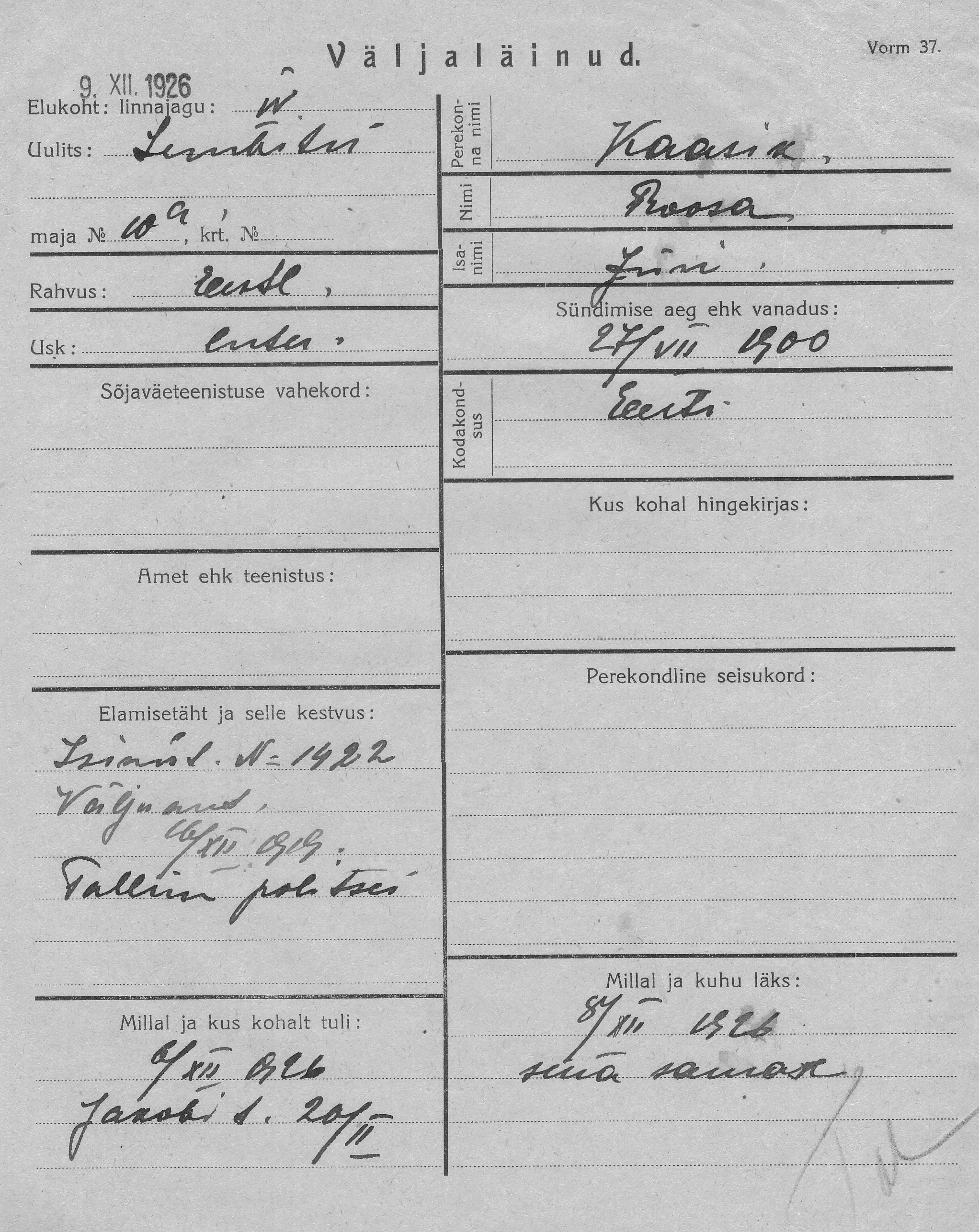 Kaasik, Roosa, Jüri