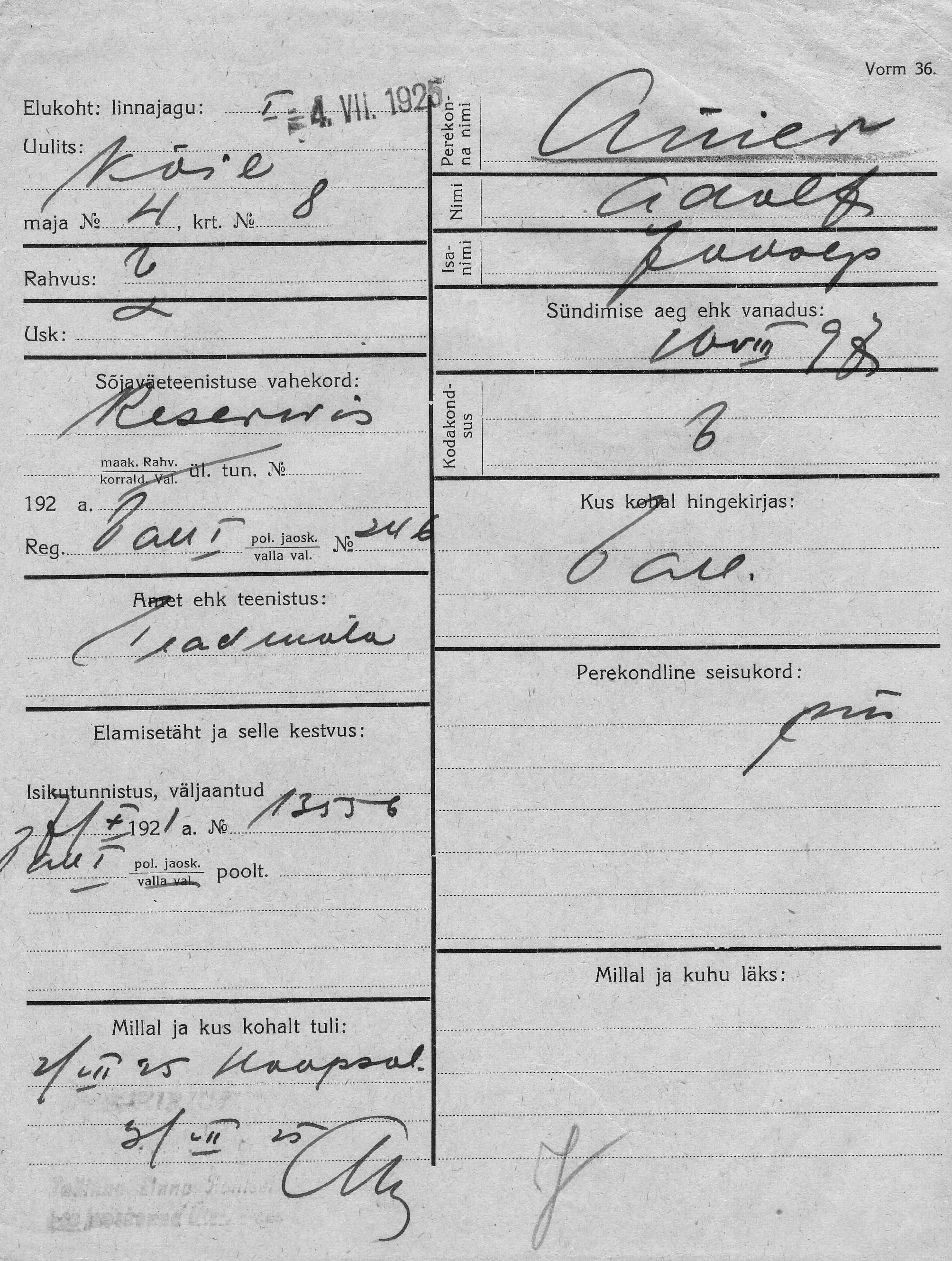 Anier, Adolf, Joosep