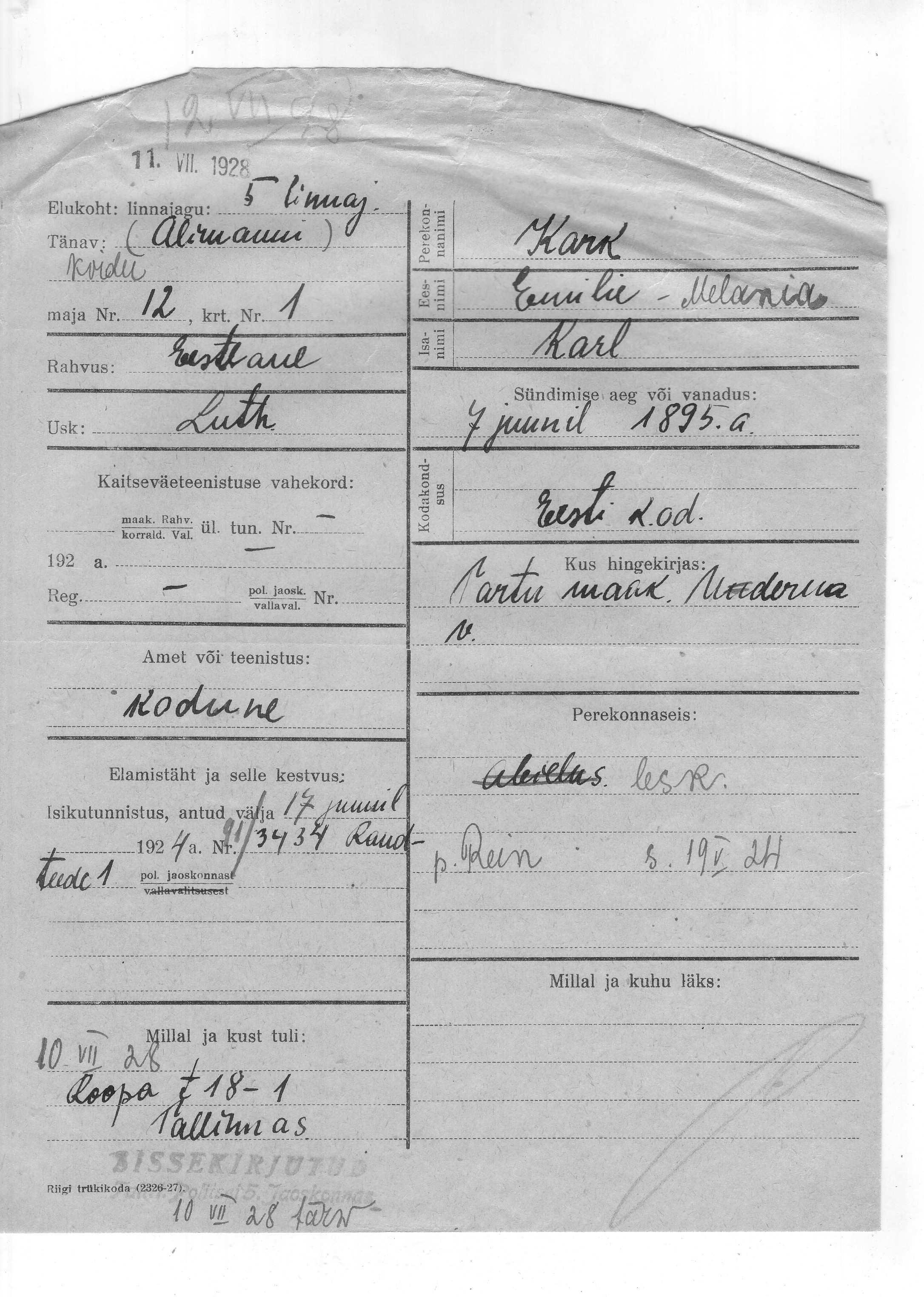 Kark, Emilie, Melanie