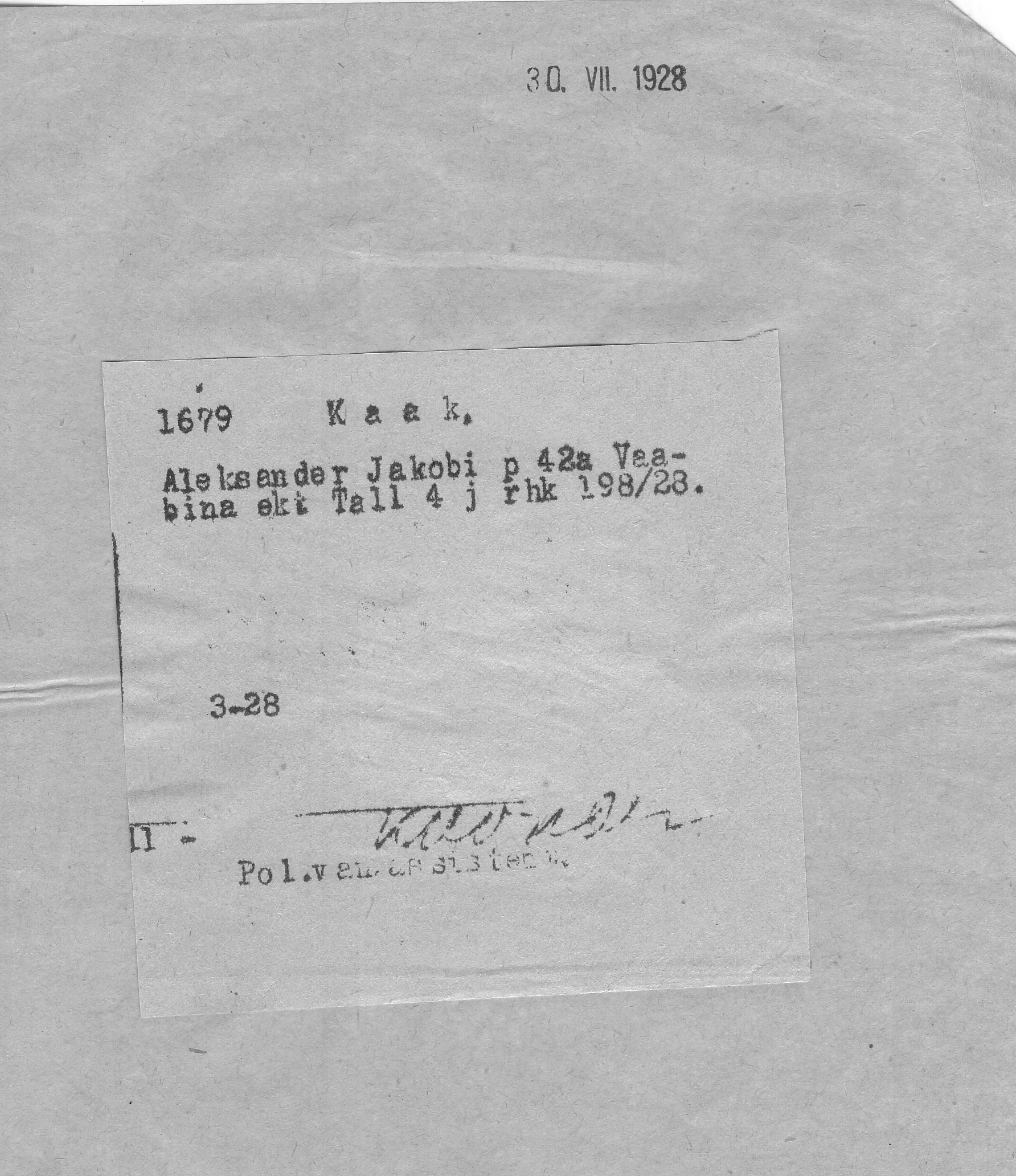 Kask, Aleksander, Jakob