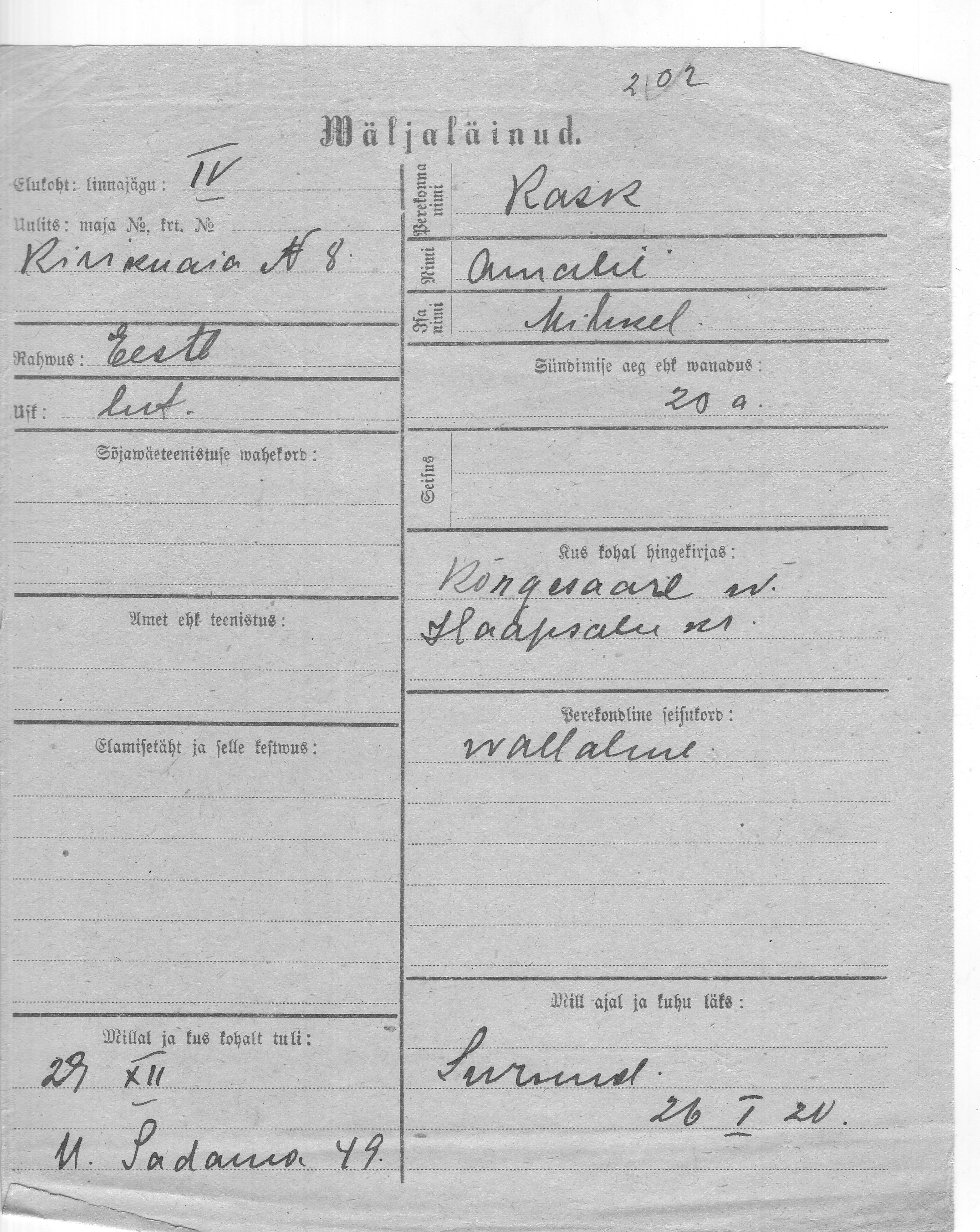 Kask, Amalie, Mihkel