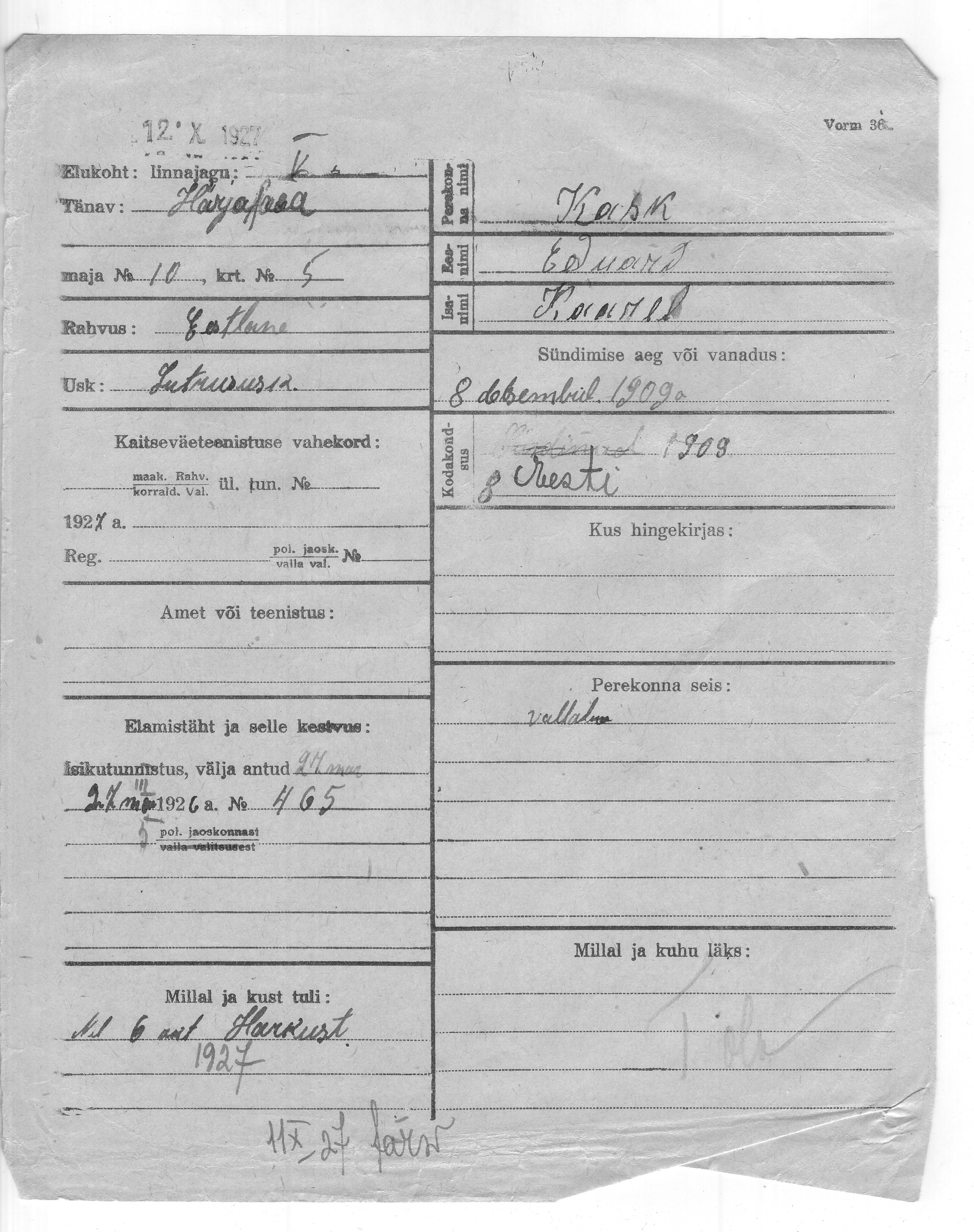 Kask, Eduard, Kaarel