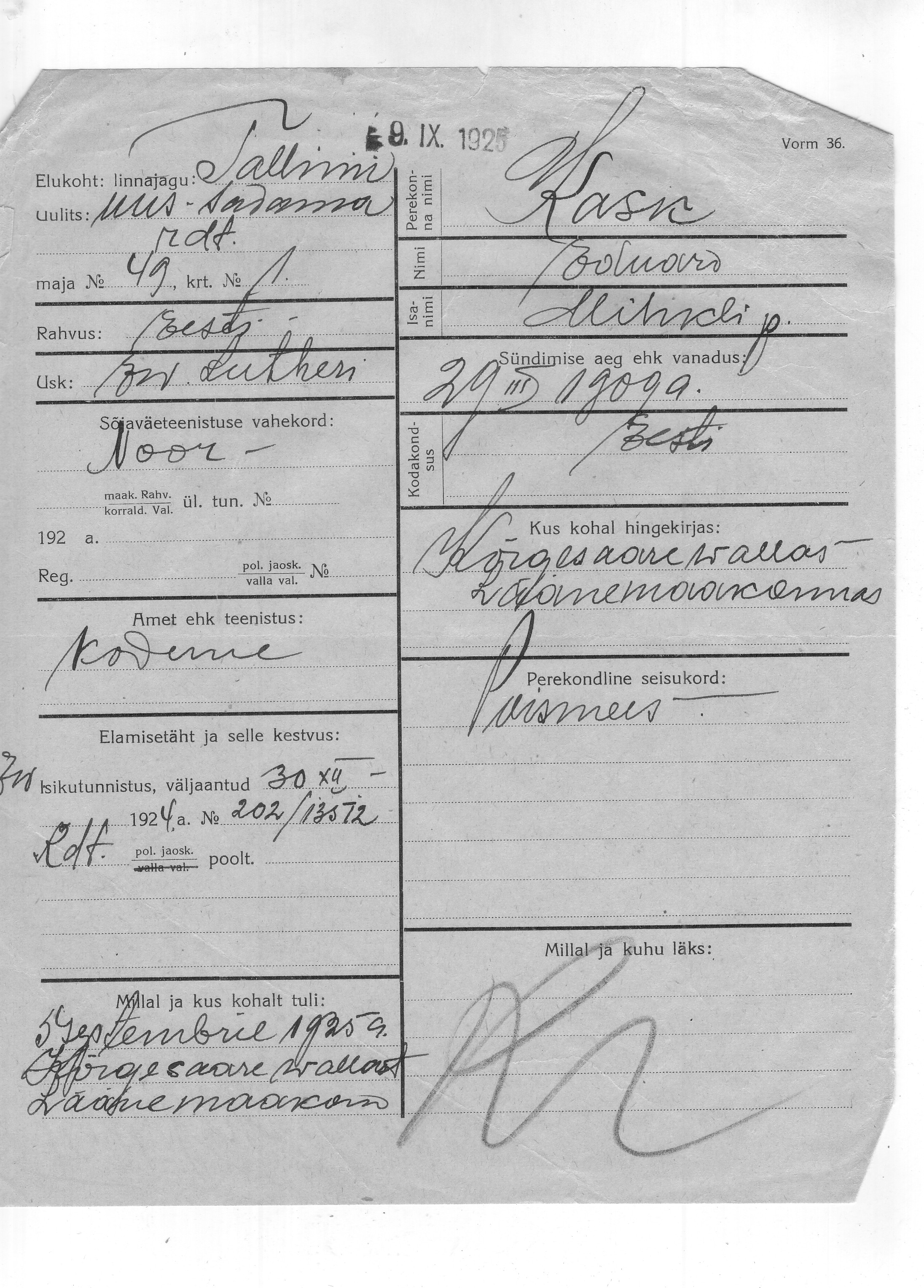 Kask, Eduard, Mihkel