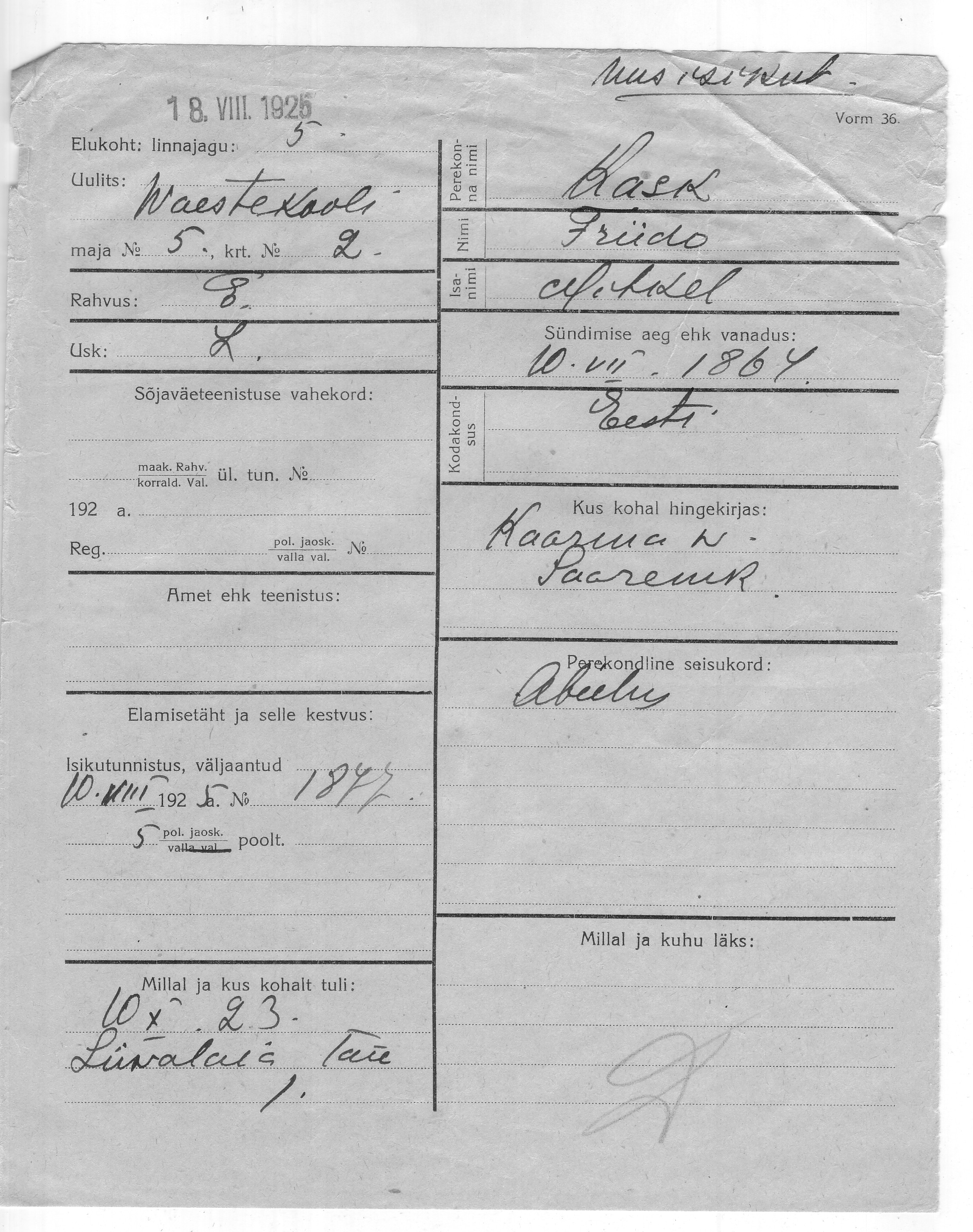 Kask, Friido, Mihkel