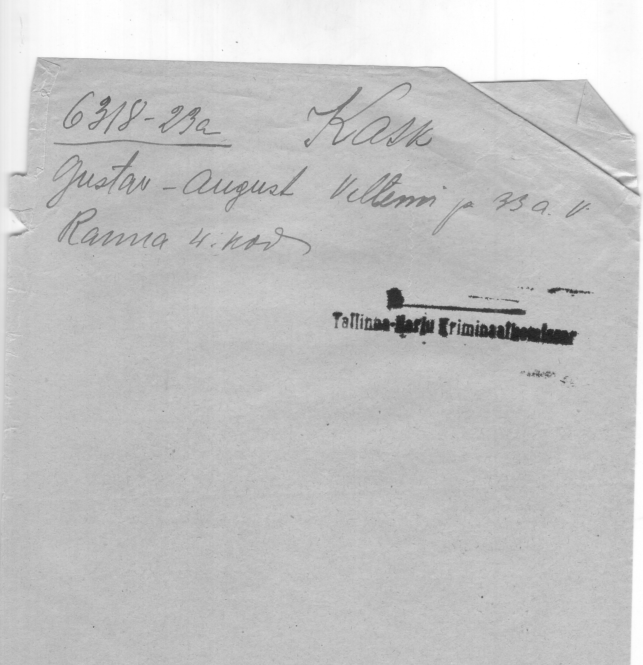 Kask, Gustav, August