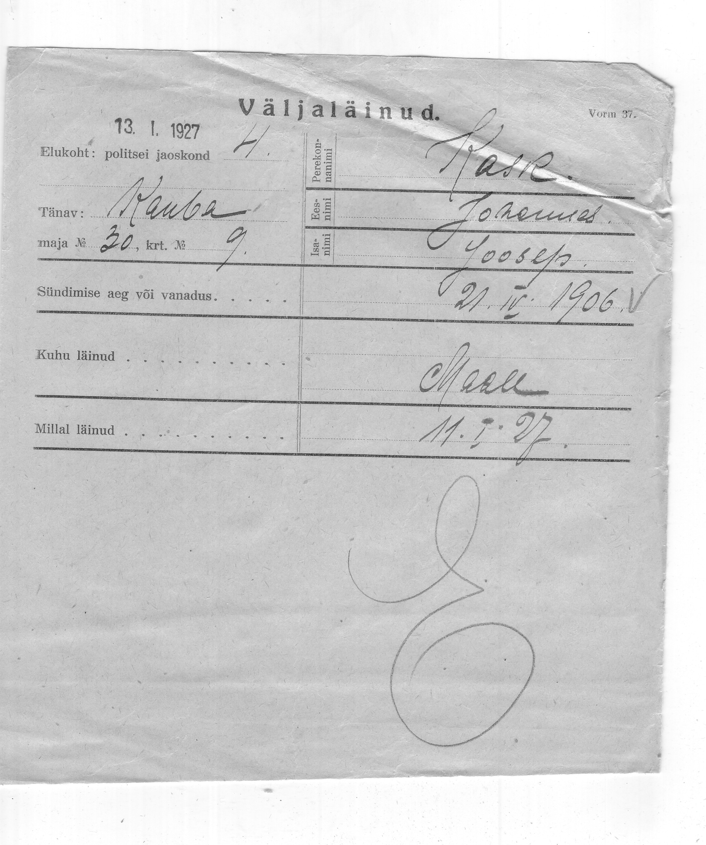 Kask, Johannes, Joosep