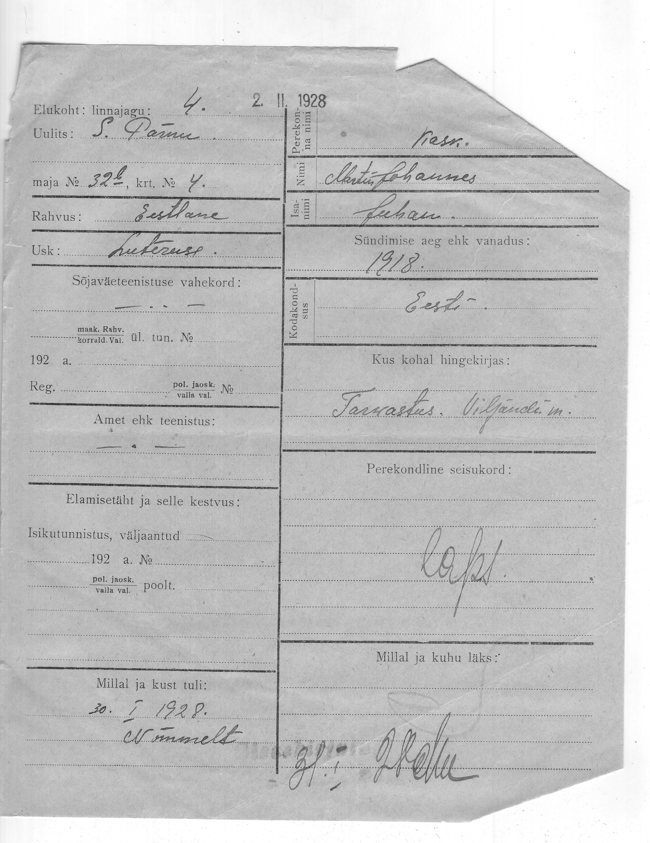 Kask, Johannes, Martin