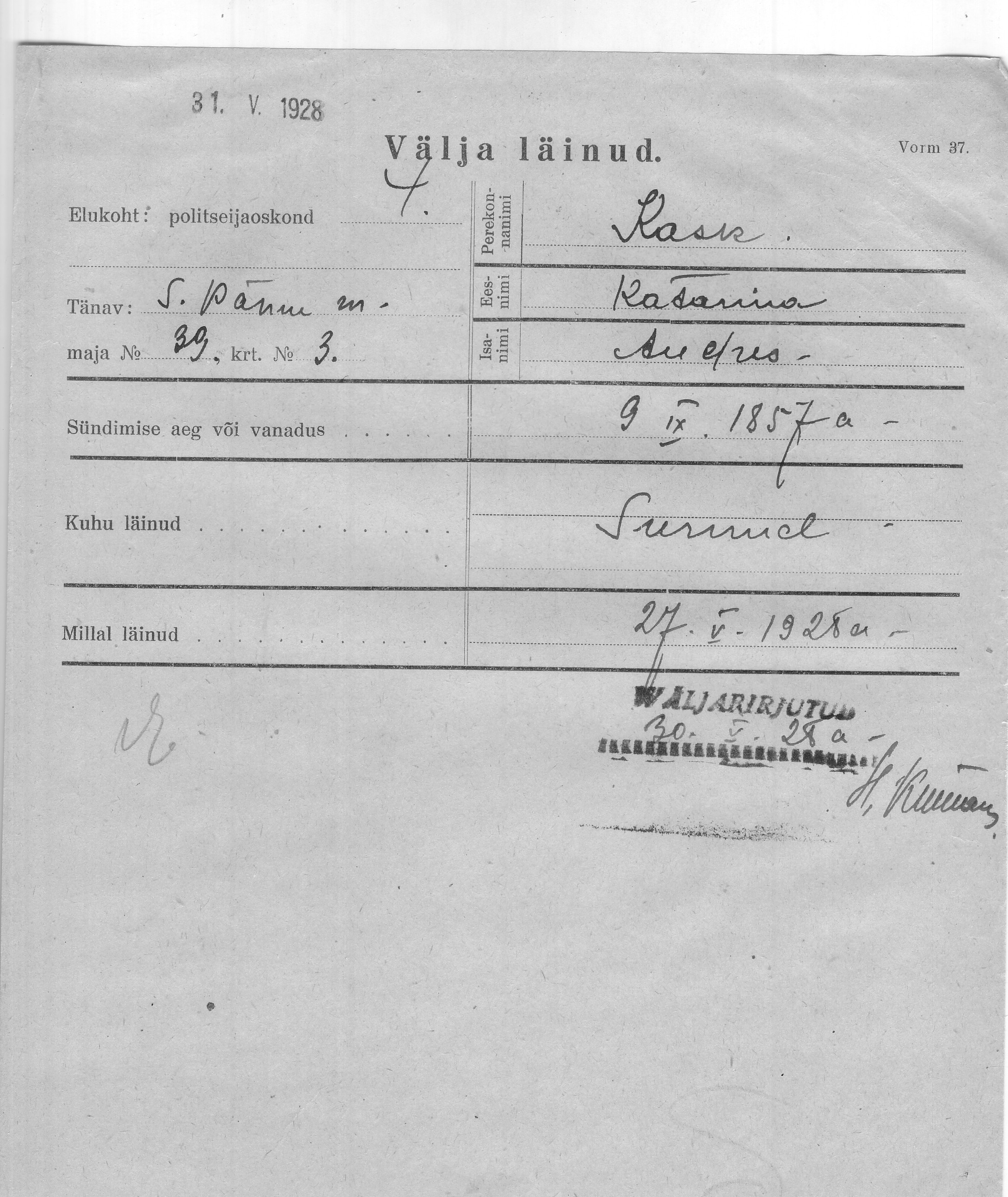 Kask, Katarina, Andres