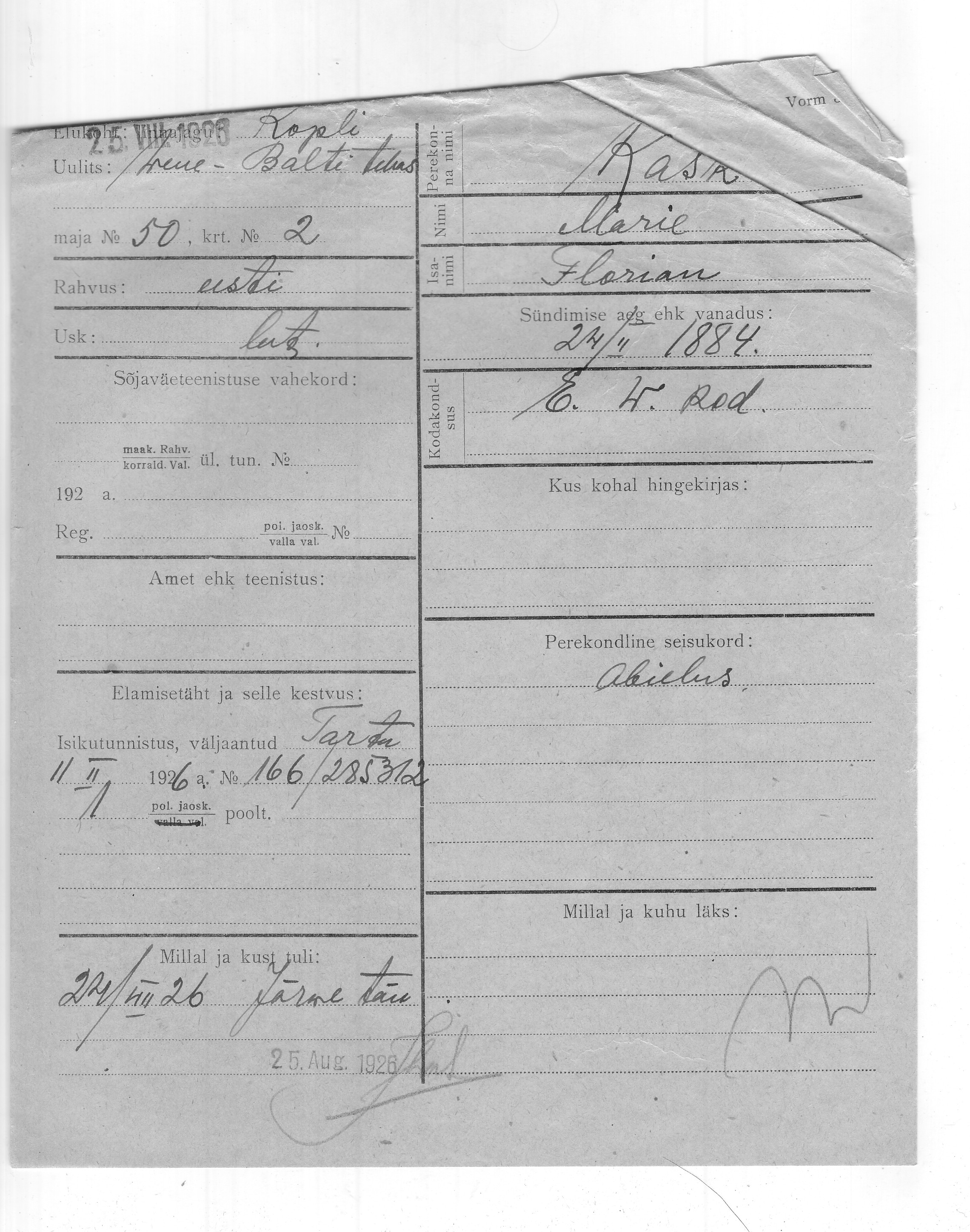 Kask, Marie, Florian