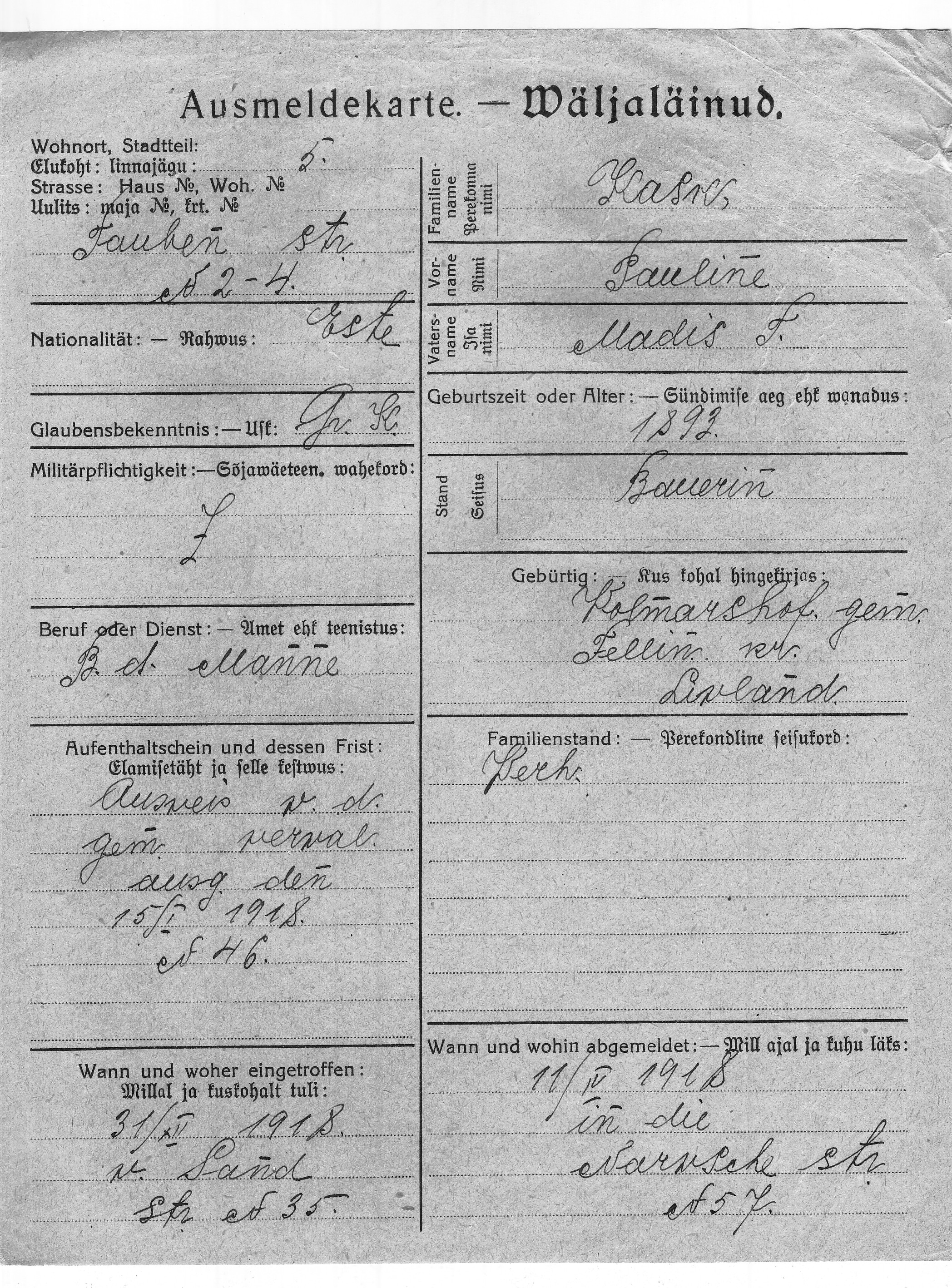 Kask, Pauline, Madis