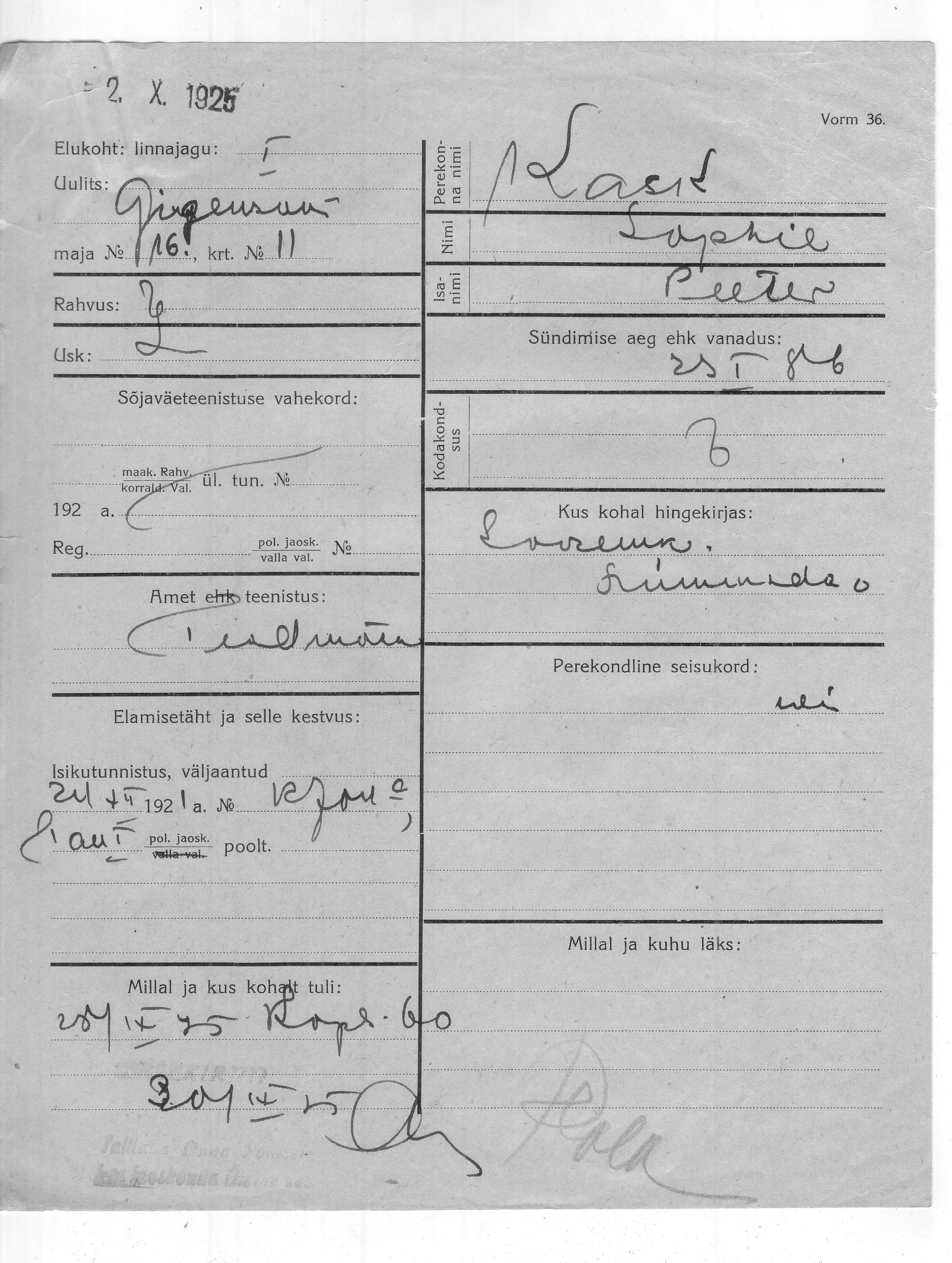 Kask, Sophie, Peeter