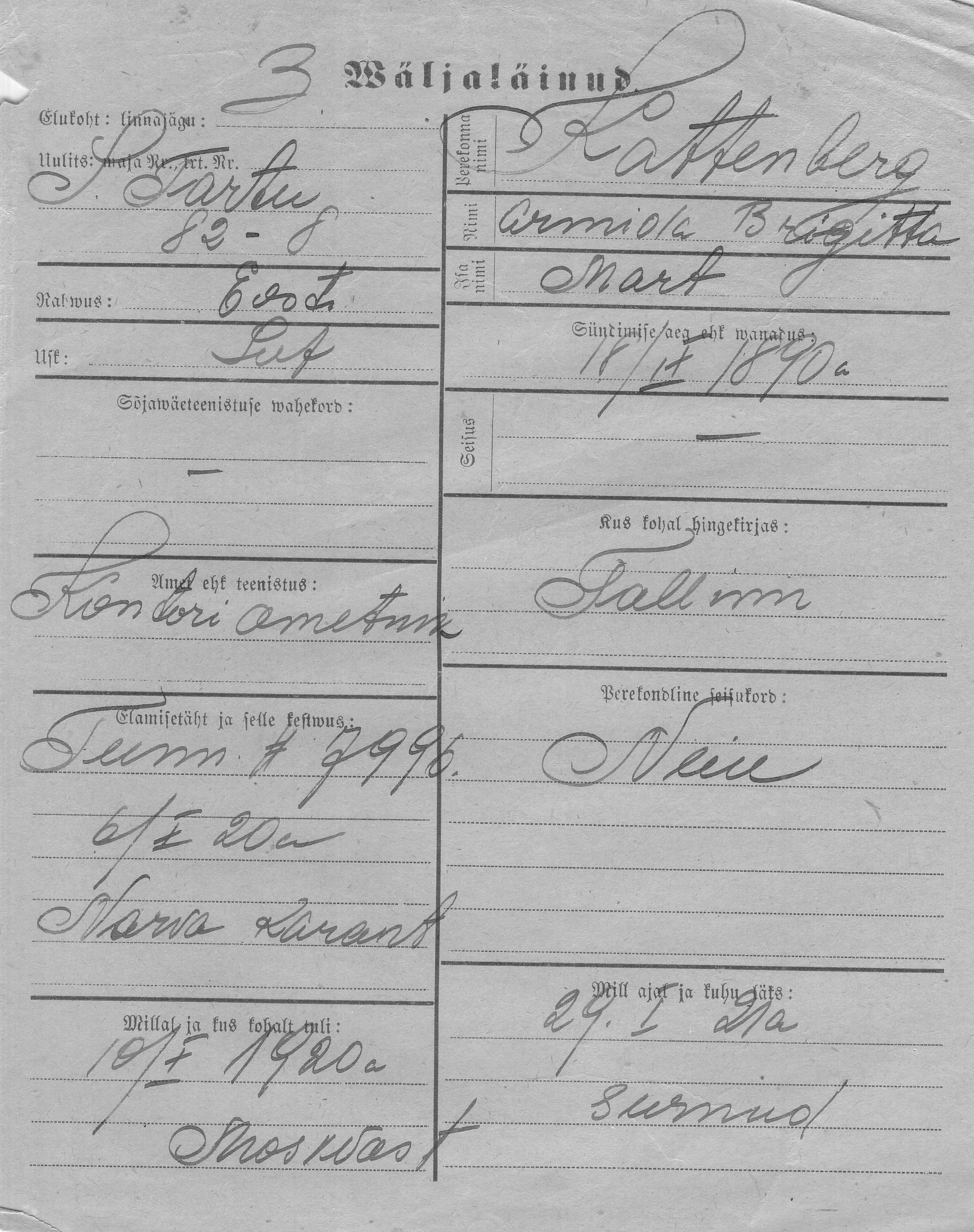 Kattenberg, Armida brigitta, Mart