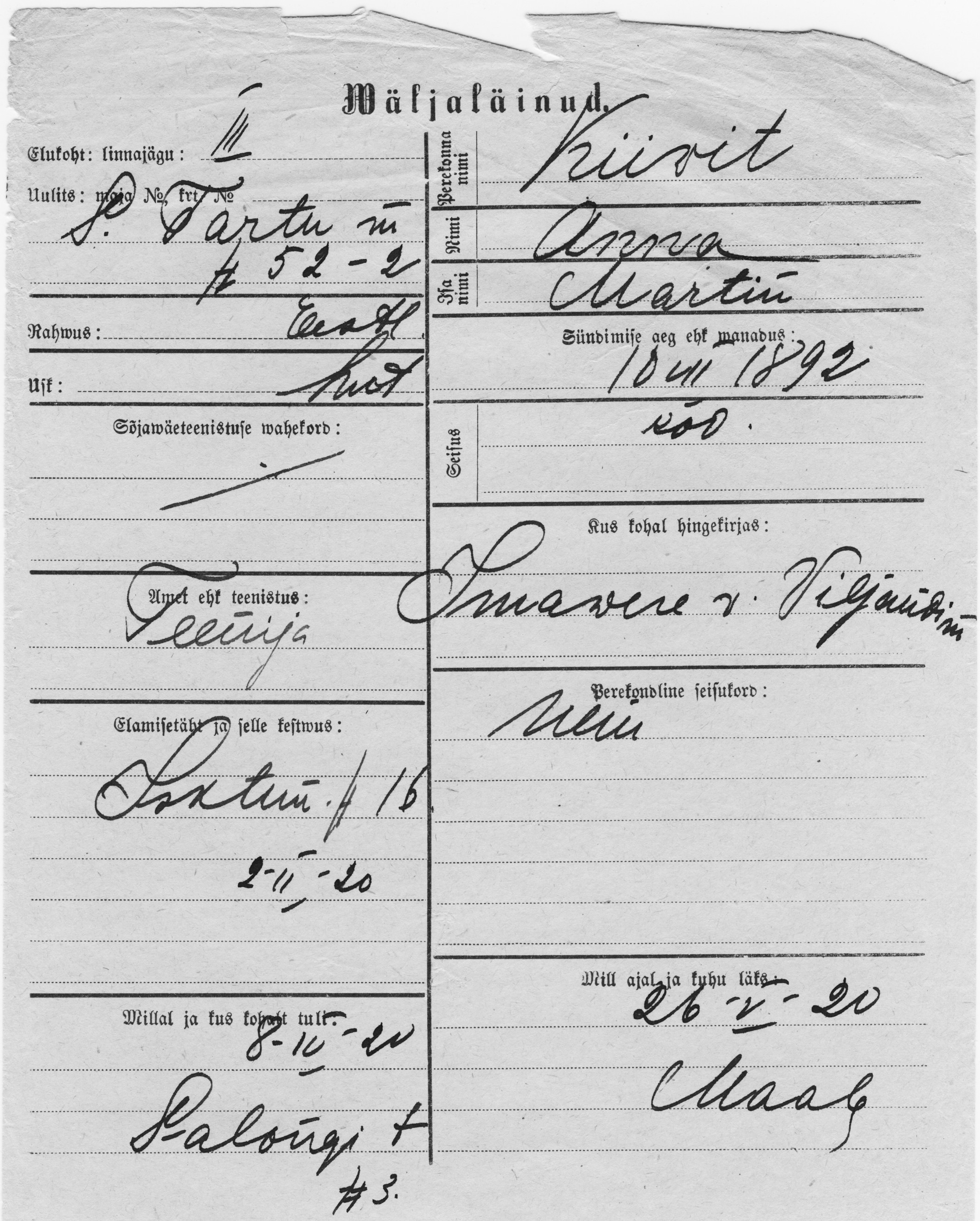 Kiivit, Anna, Martin