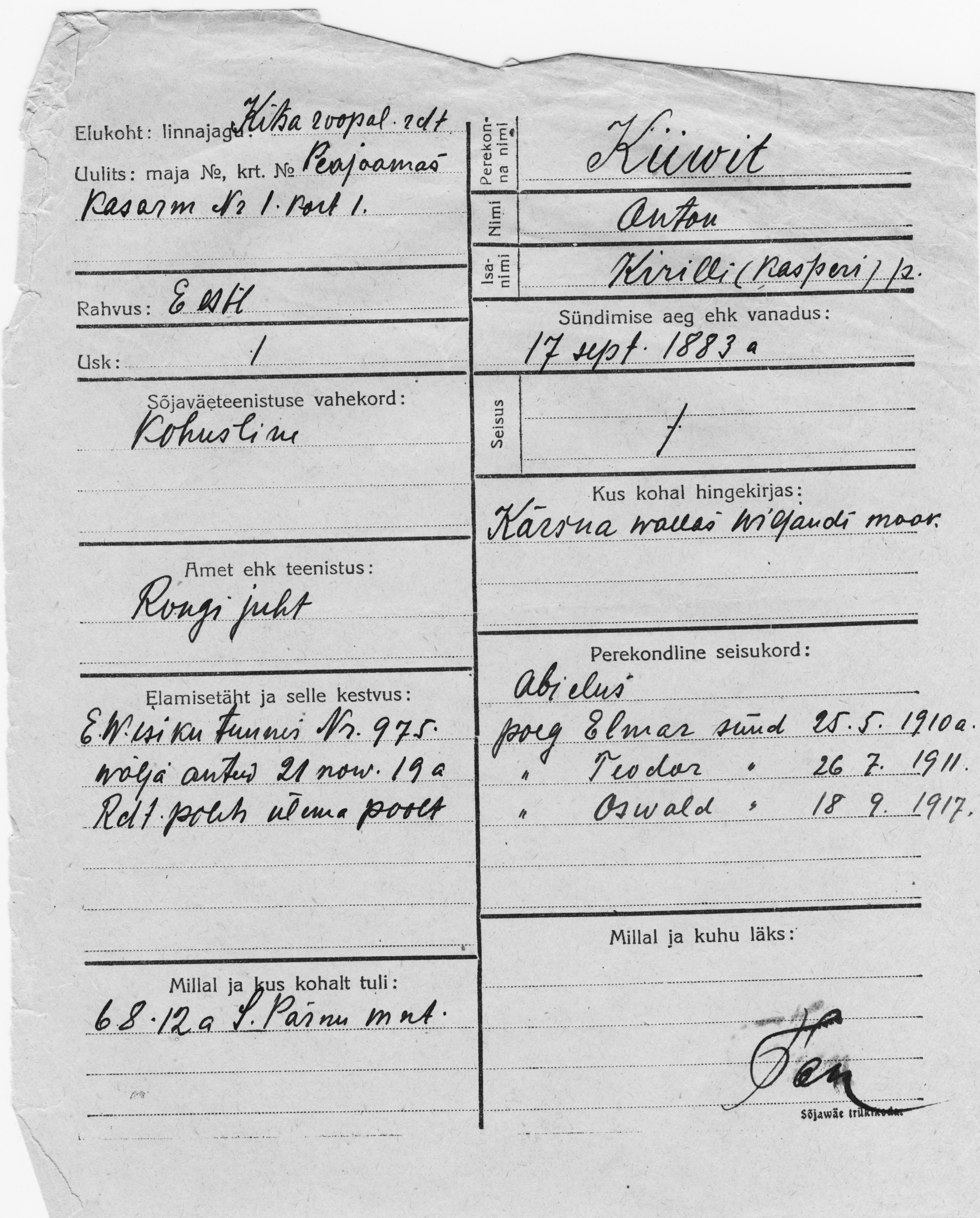 Kiivit, Anton, Kirill